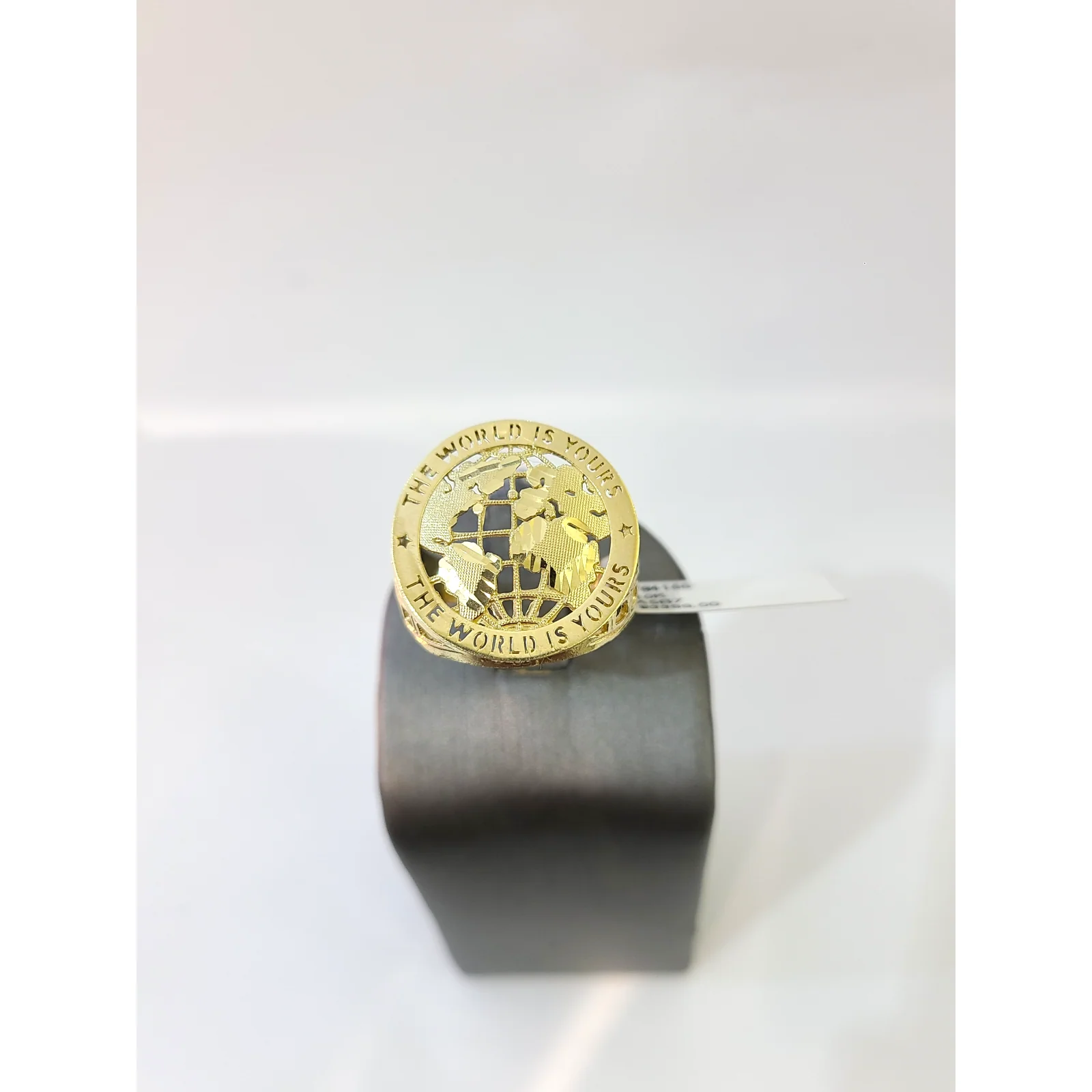 Real 10k World is Yours Ring Yellow Gold Men 10Kt Genuine Ring Sizes 6,7,8,9,10,11 & 12 - Image 3
