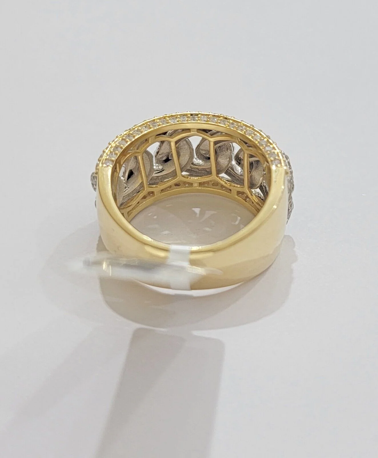Real 10k Yellow Diamond Miami cuban Link Ring Mens Band 2.5 Ct Round Cut GENUINE - Image 8