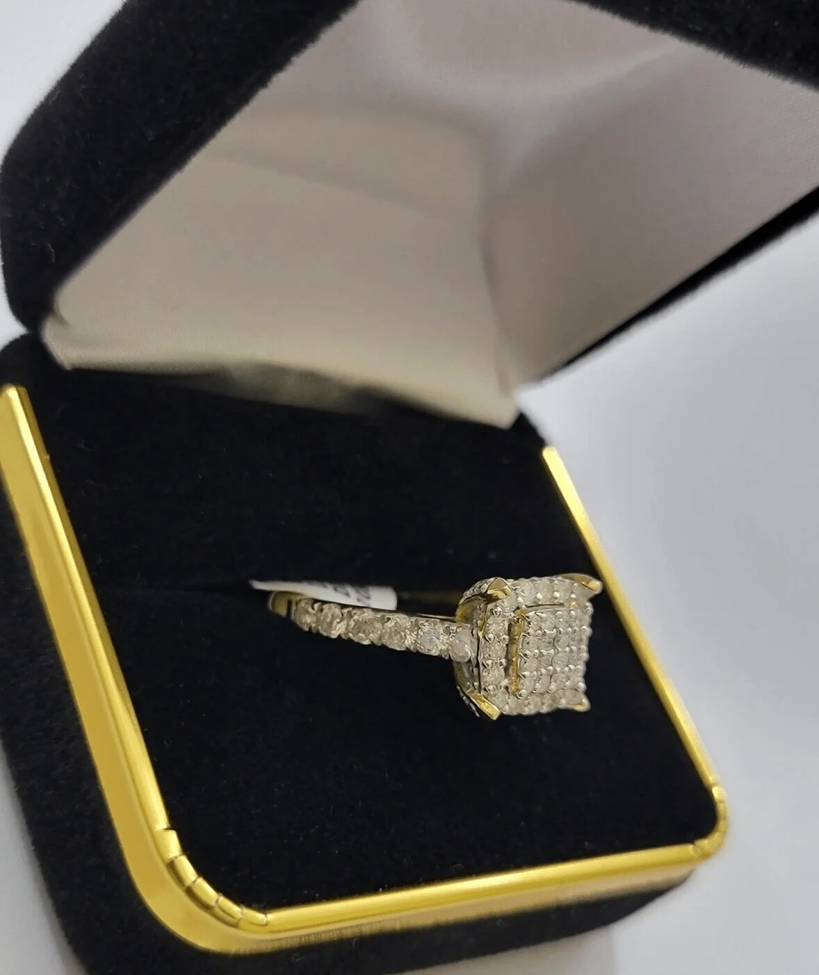 Real 10k Yellow Gold 1.35CT Diamond Ring Women Band Natural Genuine Wedding SALE - Image 3