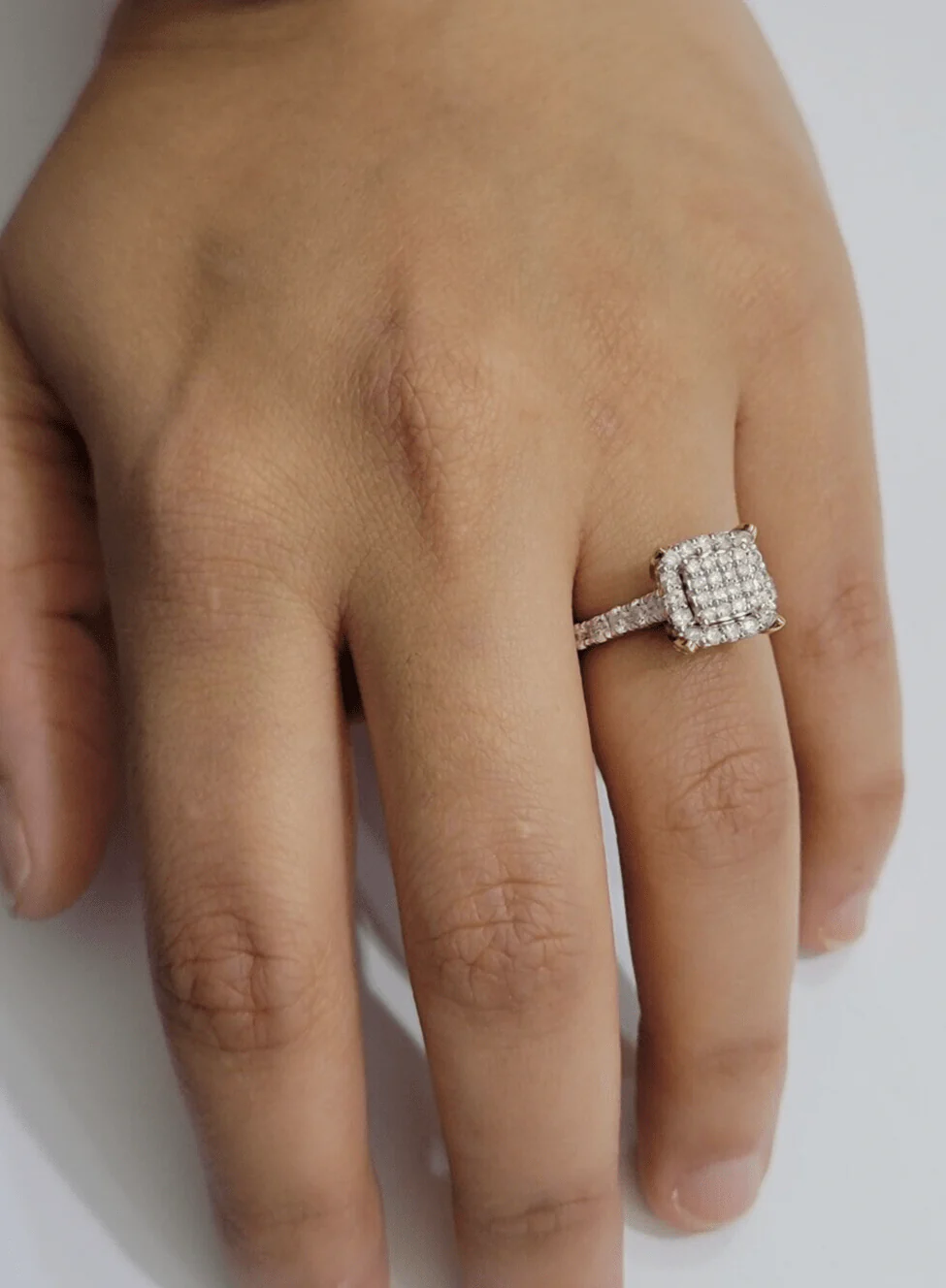 Real 10k Yellow Gold 1.35CT Diamond Ring Women Band Natural Genuine Wedding SALE - Image 6