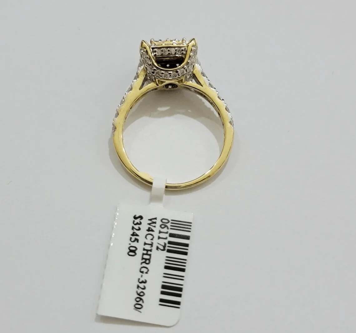 Real 10k Yellow Gold 1.35CT Diamond Ring Women Band Natural Genuine Wedding SALE - Image 8