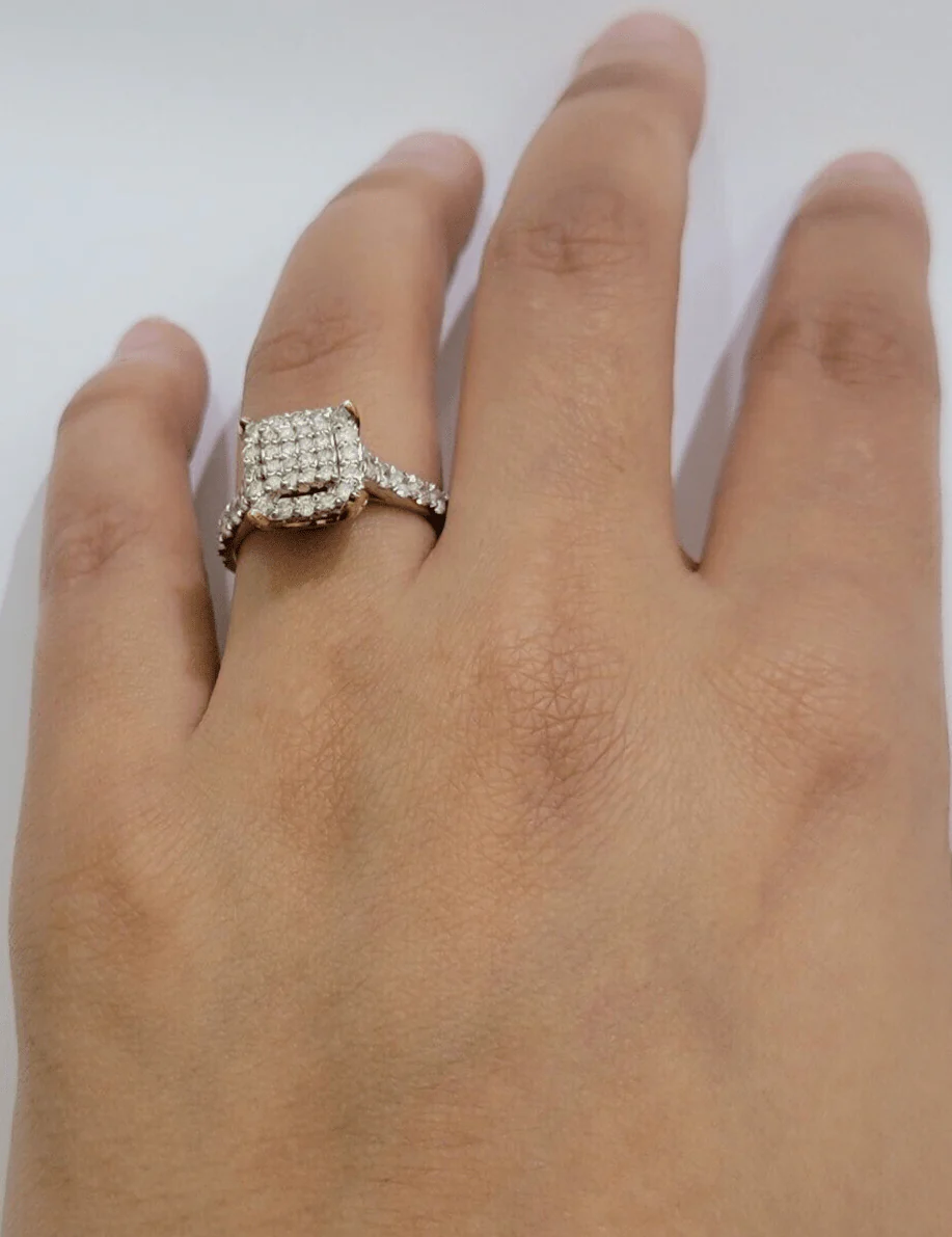 Real 10k Yellow Gold 1.35CT Diamond Ring Women Band Natural Genuine Wedding SALE - Image 9