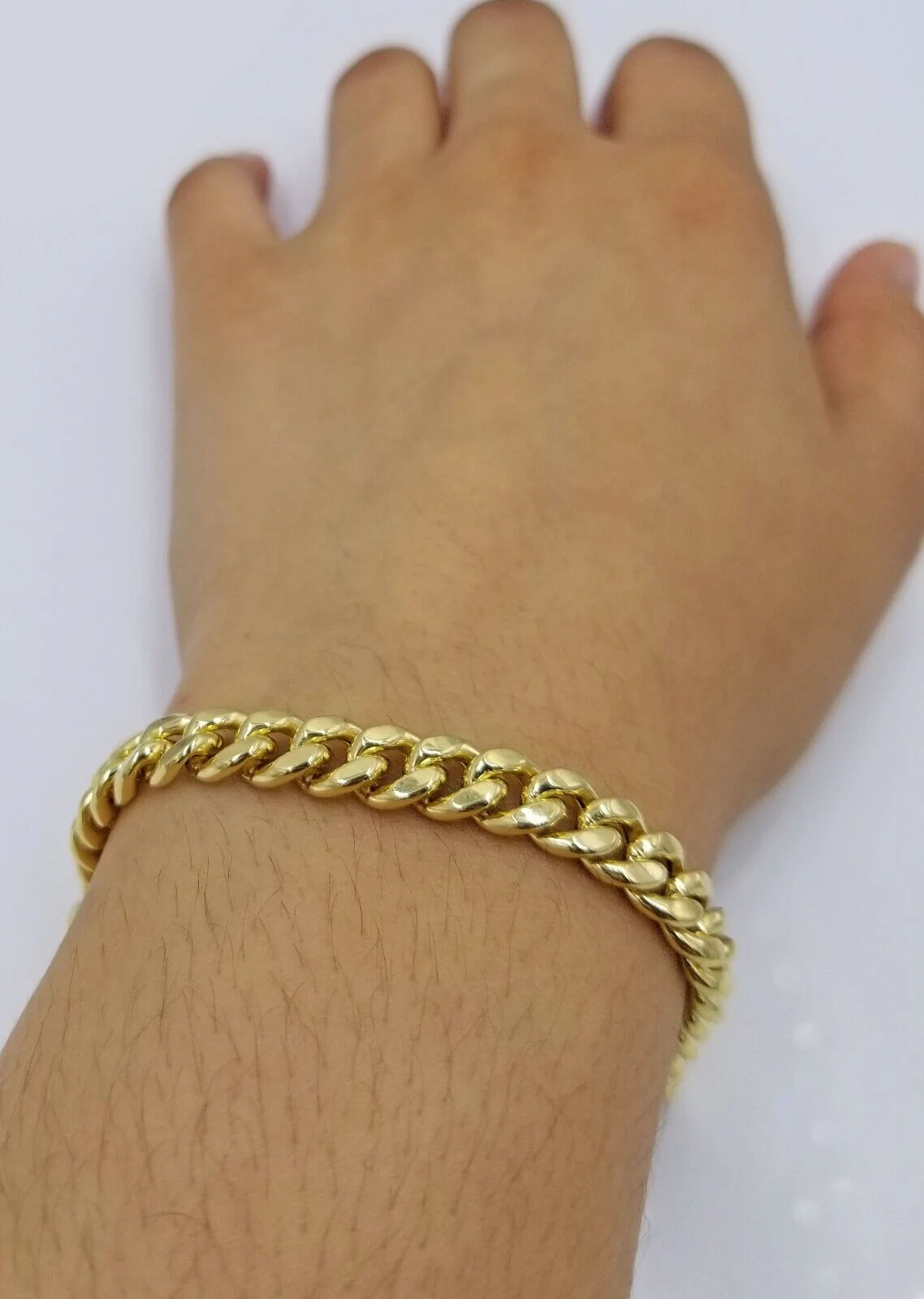 Real 10k Yellow Gold 7mm Miami Cuban Link Bracelet 8" inch Men and Women - Image 6