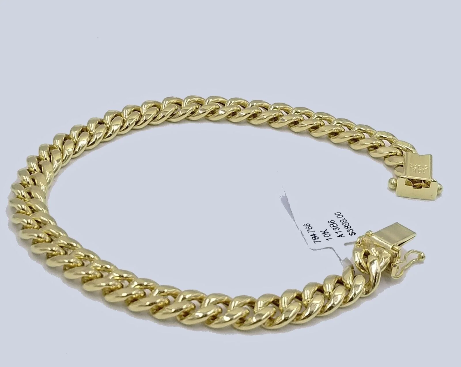 Real 10k Yellow Gold 8mm Miami Cuban Link Bracelet 8" inch Men and Women - Image 4