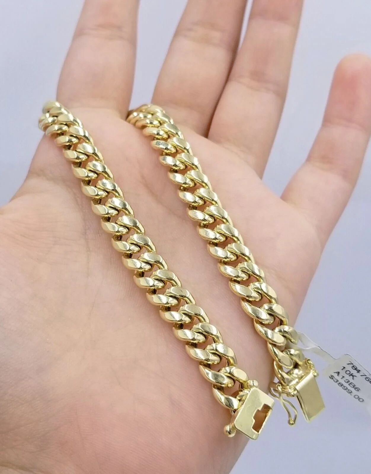 Real 10k Yellow Gold 8mm Miami Cuban Link Bracelet 8" inch Men and Women - Image 3