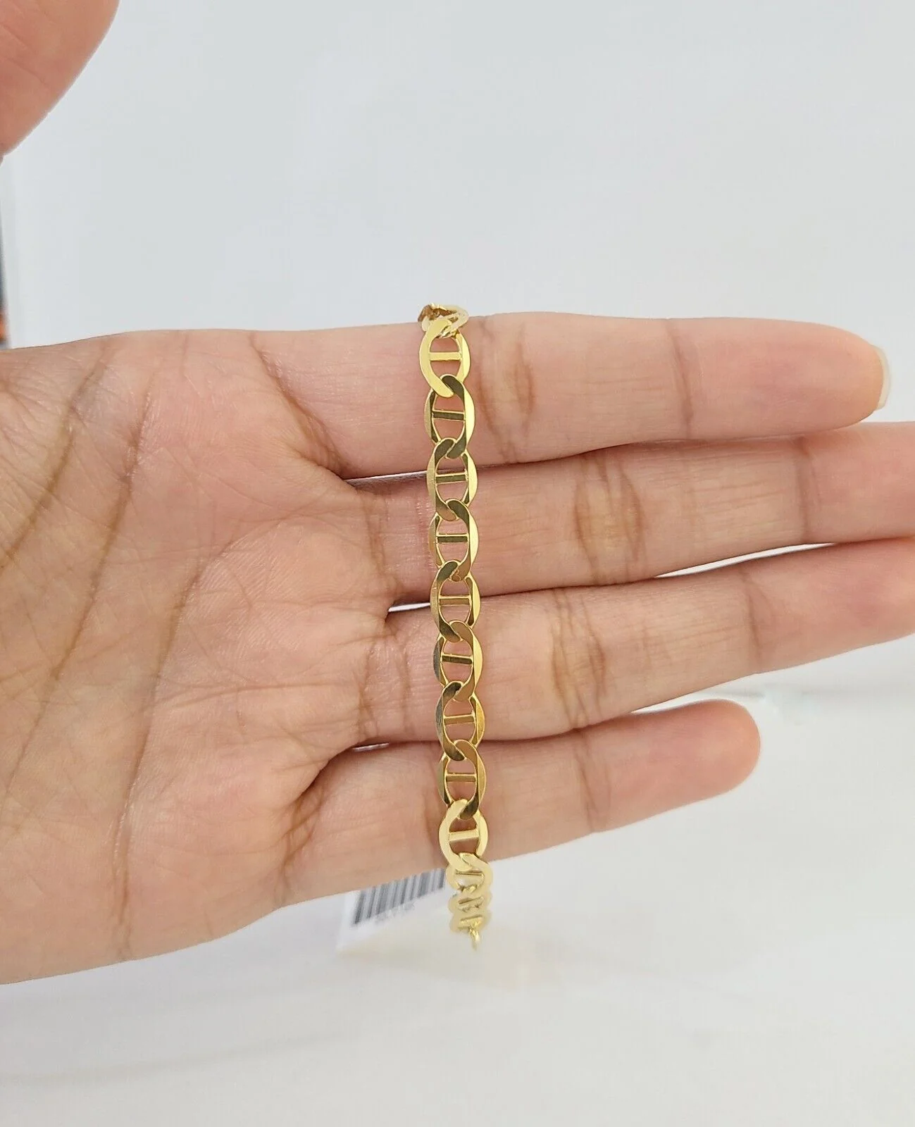 REAL 10k Yellow Gold Bracelet 6mm Anchor Mariner 8" Inch Lobster Lock - Image 3
