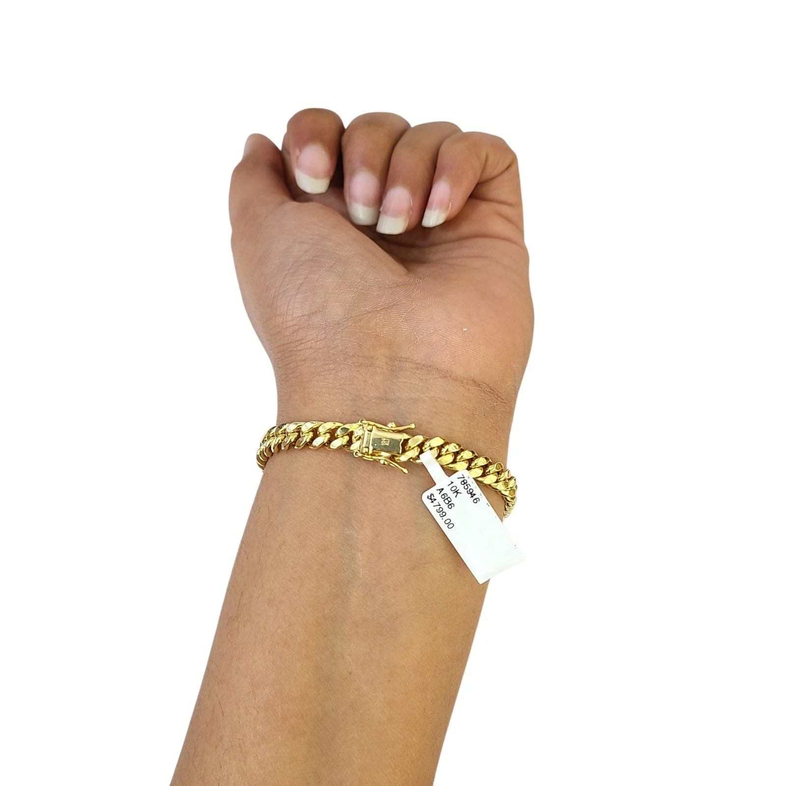 Real 10k Yellow Gold Bracelet Miami Cuban Link 9 Inch 8mm Men Women 10 KT - Image 6