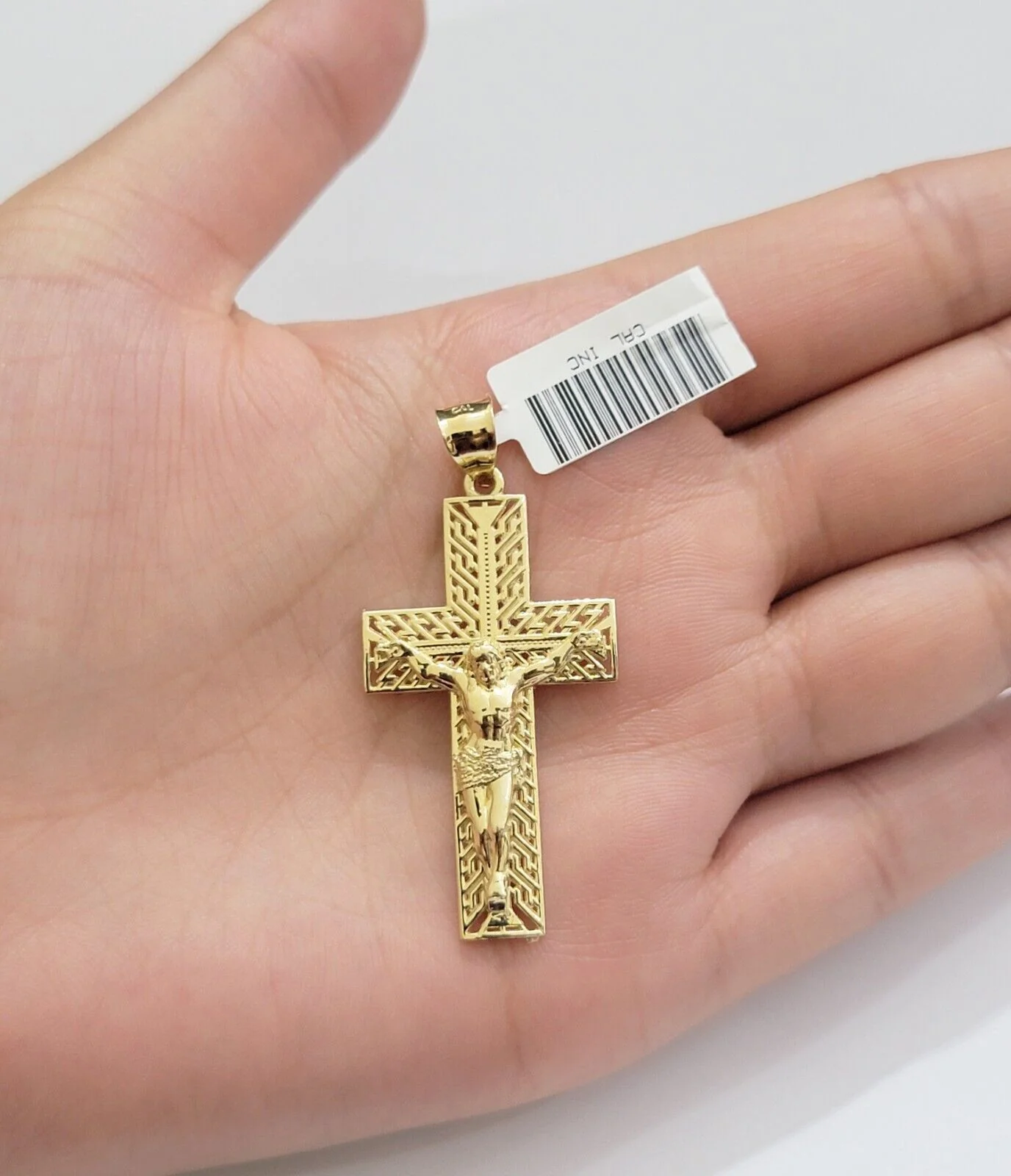 REAL 10k Yellow Gold Chain Cross Pendant Set Miami Cuban link Necklace 5mm 18-28 - Image 8