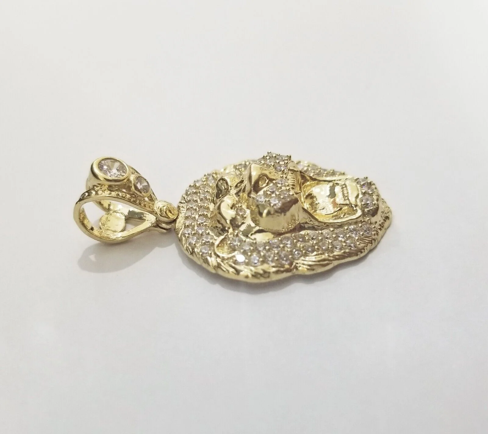 Real 10k Yellow Gold Charm Lion Head Pendant 10kt Gold - Image 6
