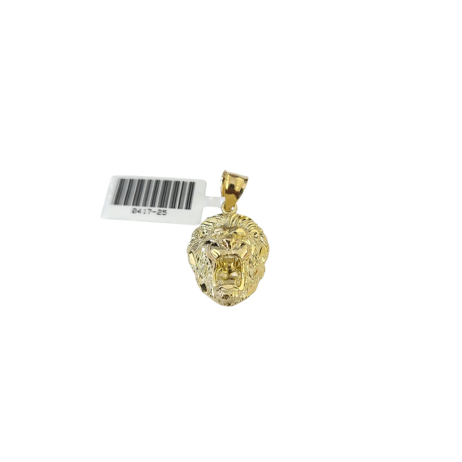 Real 10k Yellow Gold Charm Pendant Roaring Lion 1.2 in Diamond Cuts 10KT - Image 2