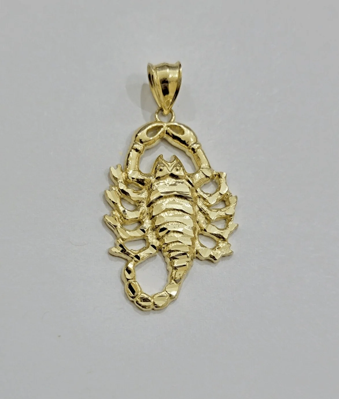 Real 10k Yellow Gold Charm Pendant Scorpio Zodiac Sign 10kt Genuine Men Women - Image 5