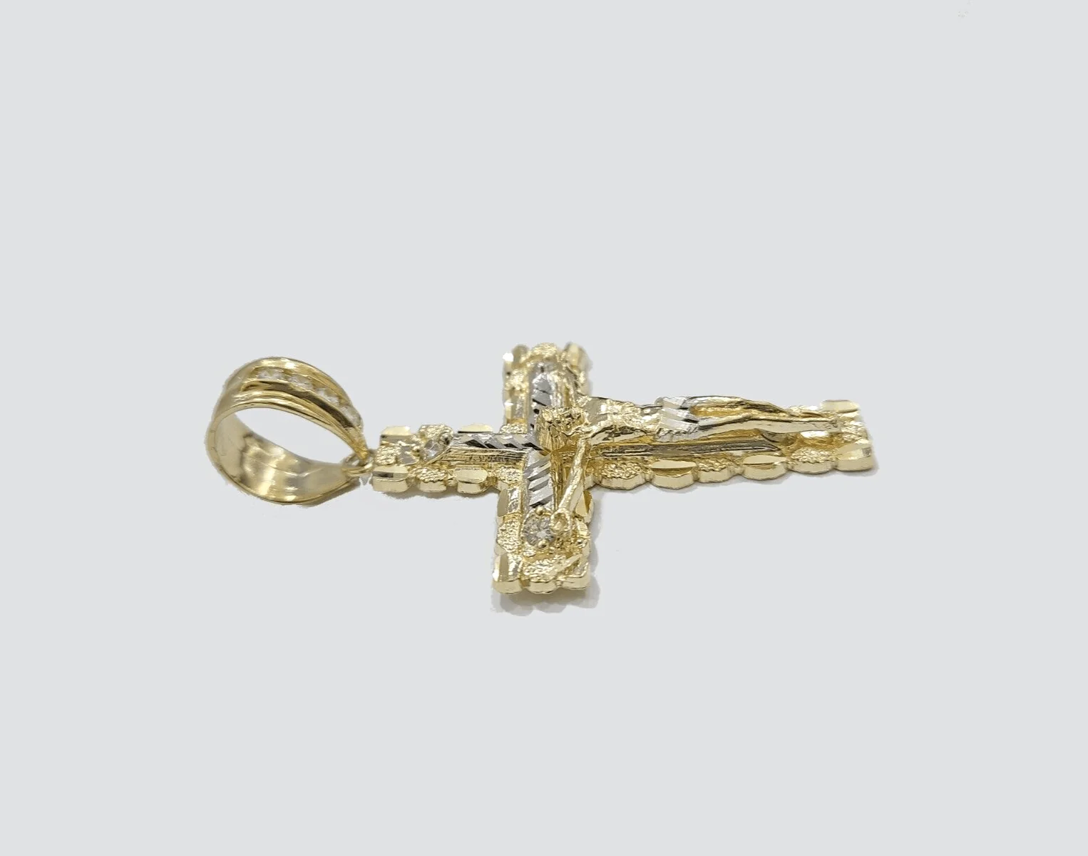 Real 10k Yellow Gold Cross Charm Rope Chain 4mm 30'' Necklace Pendant 10kt Jesus - Image 11