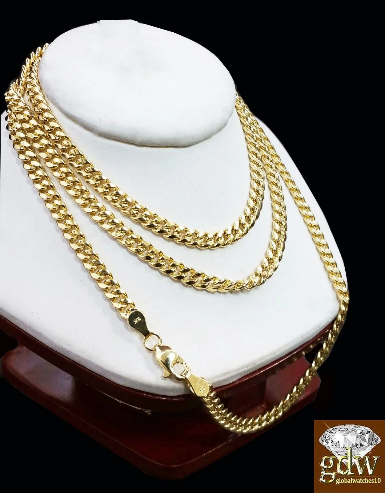 Real 10k Yellow Gold Cuban Chain Necklace 4mm 22" Inch Men Women Miami Link 10kt - Image 5
