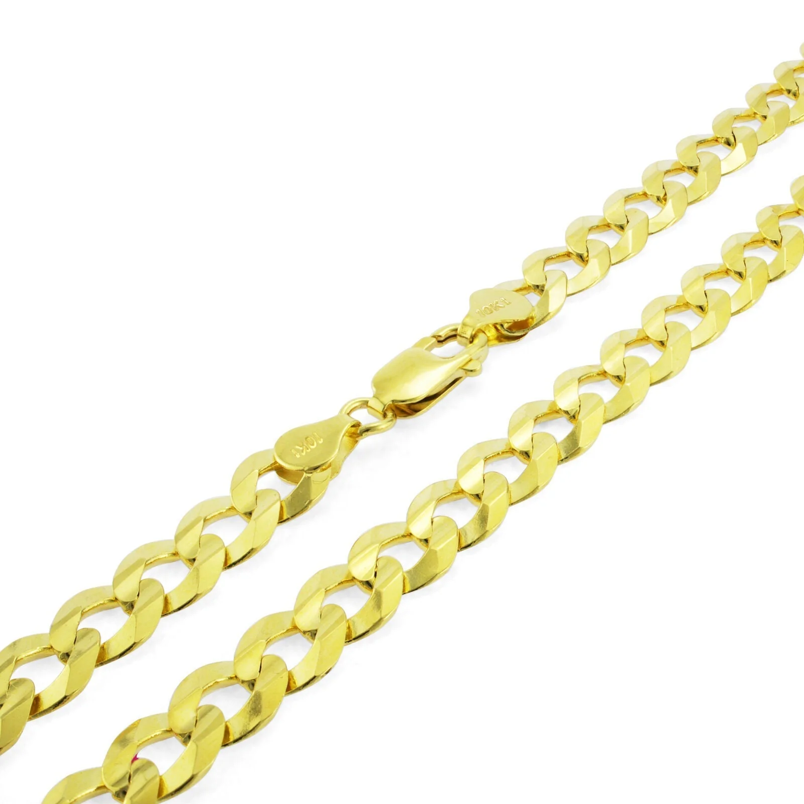 Real 10k Yellow Gold Cuban Curb Link Chain 8mm Necklace 22'' Lobster Lock 10kt - Image 6
