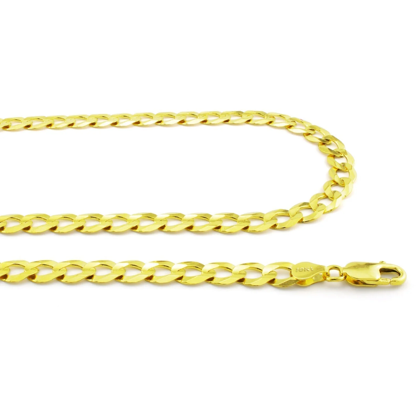 Real 10k Yellow Gold Cuban Curb Link Chain 8mm Necklace 26'' Lobster Lock 10kt - Image 16