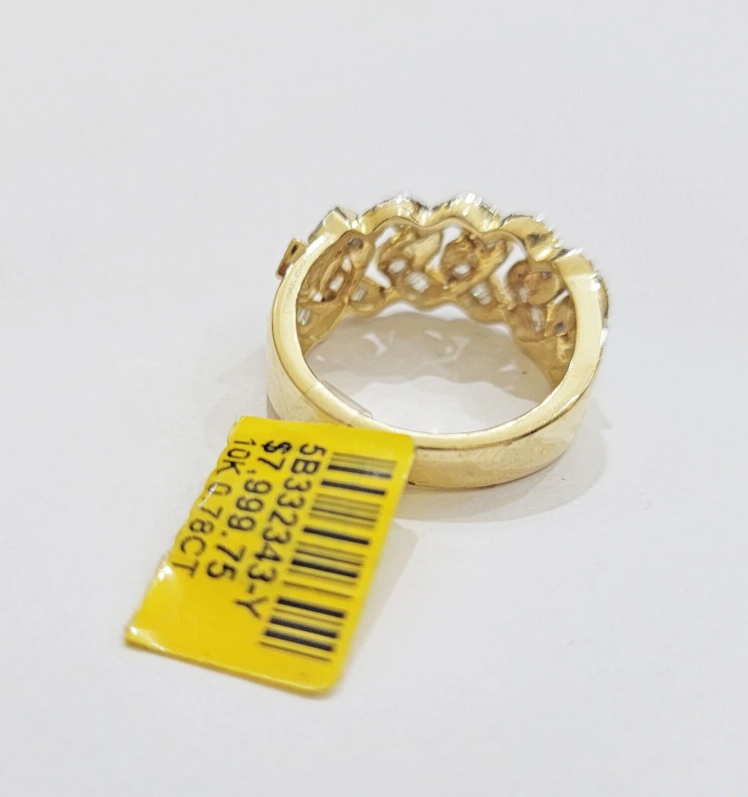 Real 10k Yellow Gold Diamond Mens Ring Cuban Link 0.78CT Natural Diamond All Sizes - Image 5