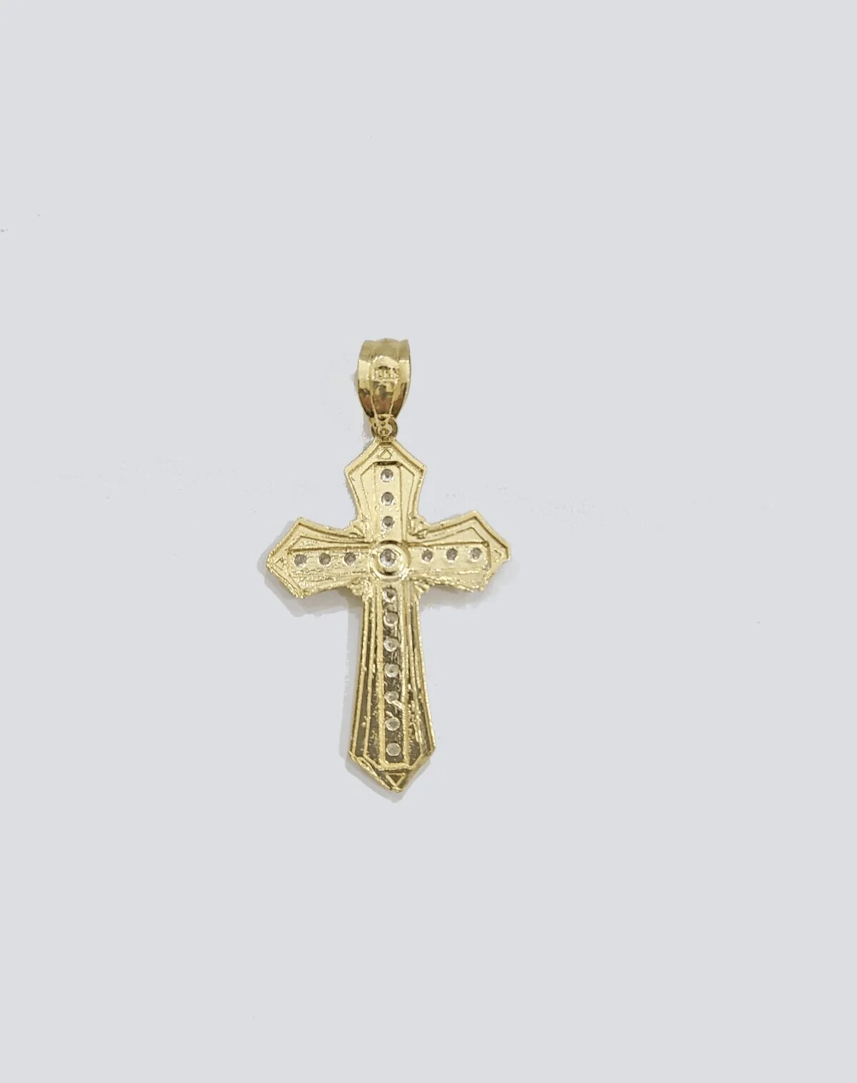Real 10k Yellow Gold Franco Chain 2.5mm 18" inch Necklace Jesus Cross Charm 10kt - Image 11
