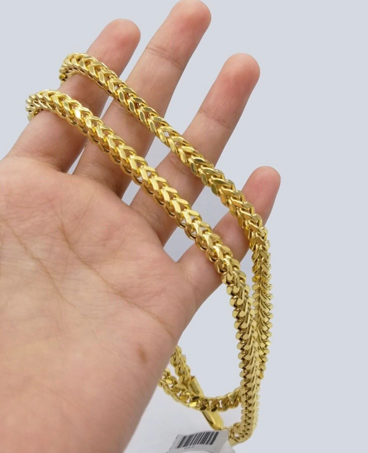 Real 10k Yellow Gold Franco Necklace 5mm 24" inch Men's 10kt Chain - Image 3