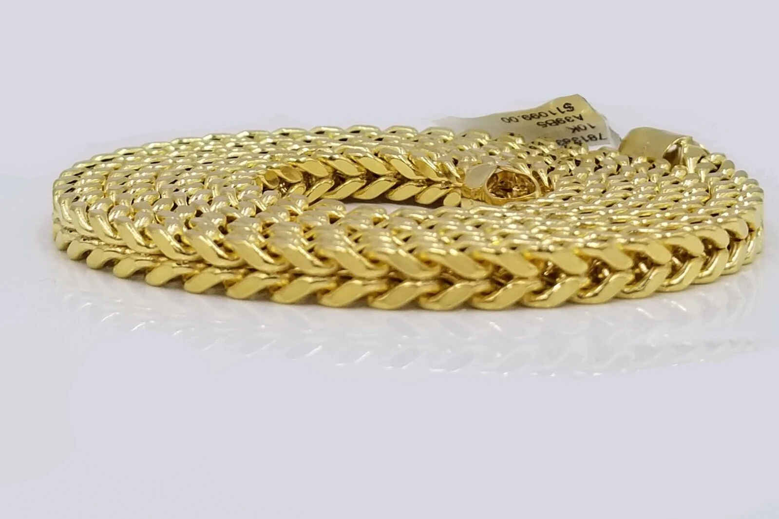 Real 10k Yellow Gold Franco Necklace 5mm 26" inch For Men's 10kt Chain - Image 6