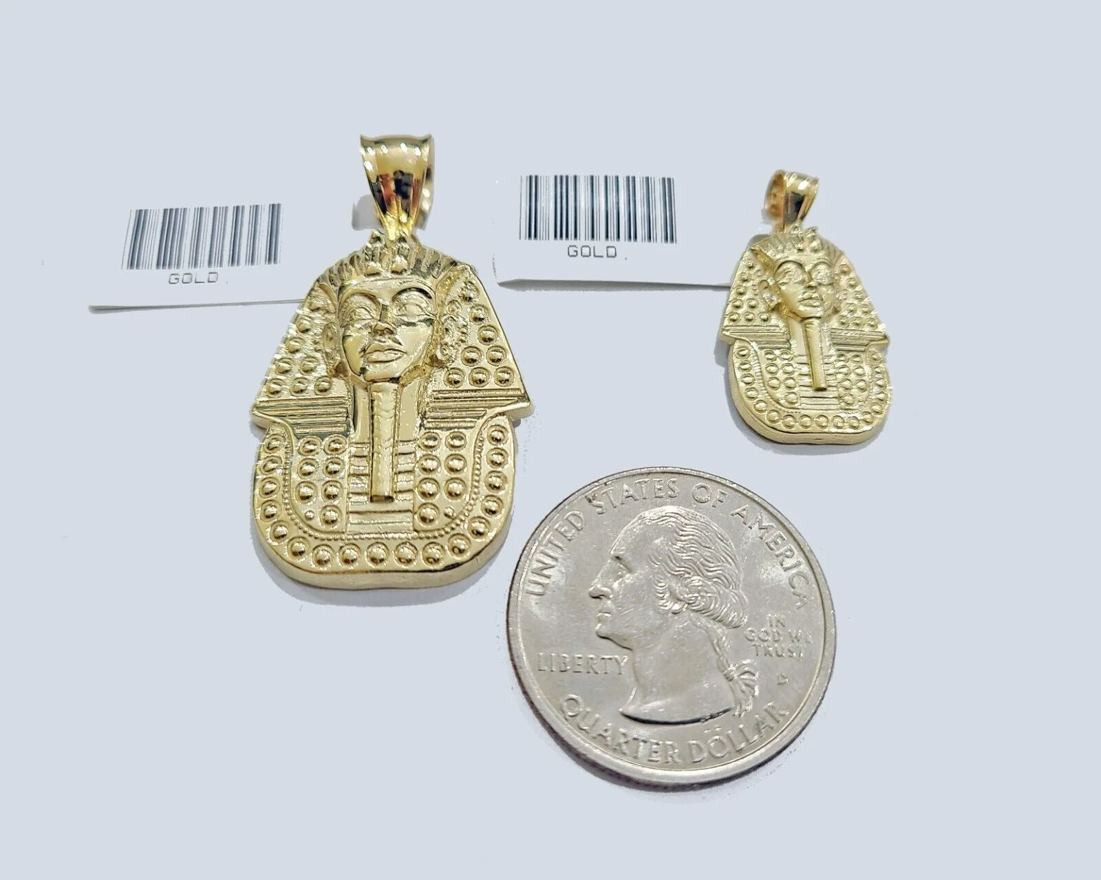 Real 10K Yellow Gold Head Charm for 1-1.5'' inches Gold Pendant - Image 5