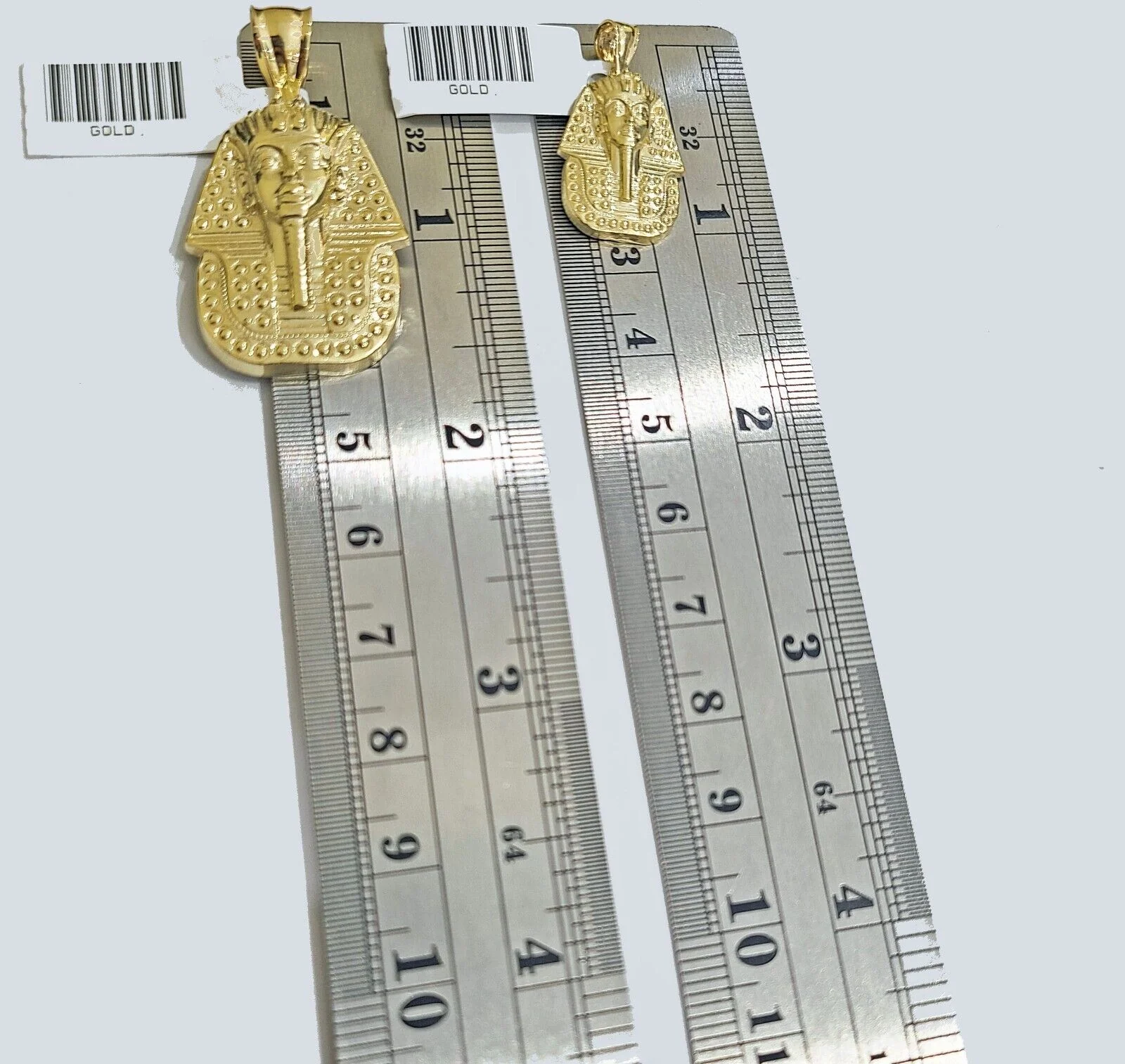 Real 10K Yellow Gold Head Charm for 1-1.5'' inches Gold Pendant - Image 6