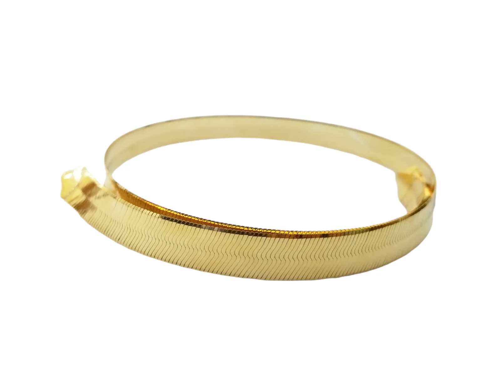 Real 10K Yellow Gold Herringbone 11mm Necklace Chain 22" Inch Lobster Lock Solid - Image 7