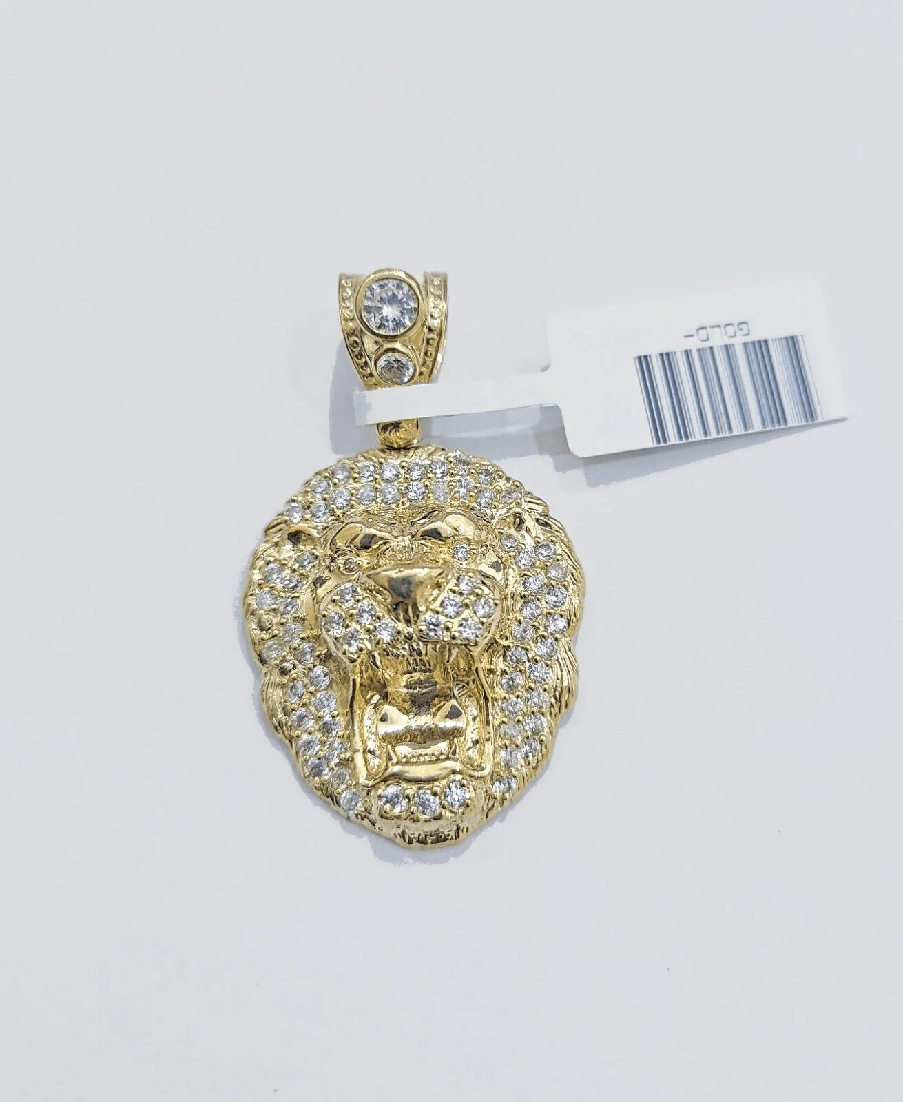 Real 10k Yellow Gold Lion Head Charm 1.5''inches Pendant 10kt for Chain - Image 2