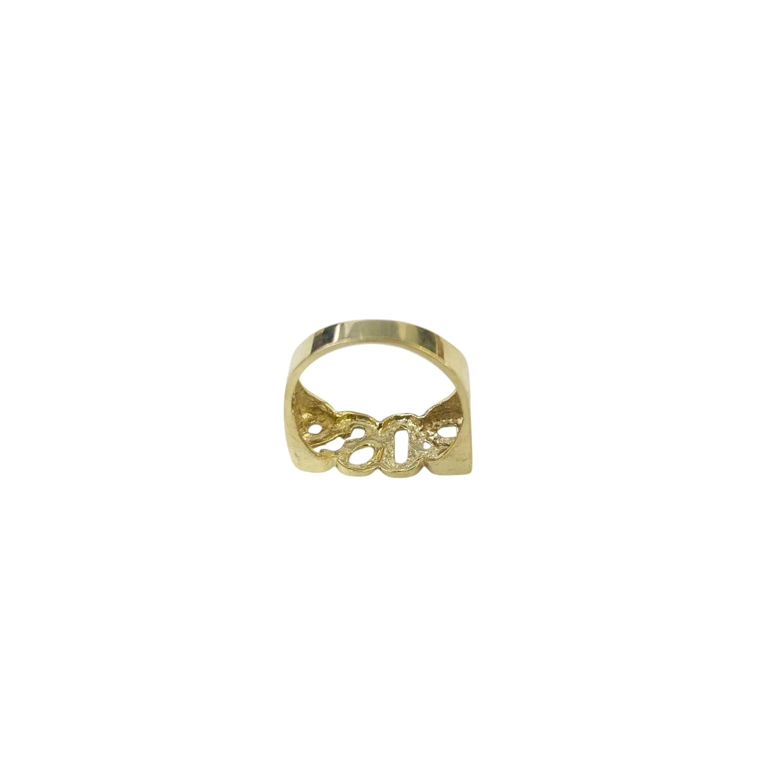 Real 10K Yellow Gold Mens BOSS Ring Letter Bold Statement Pinky Style - Image 5