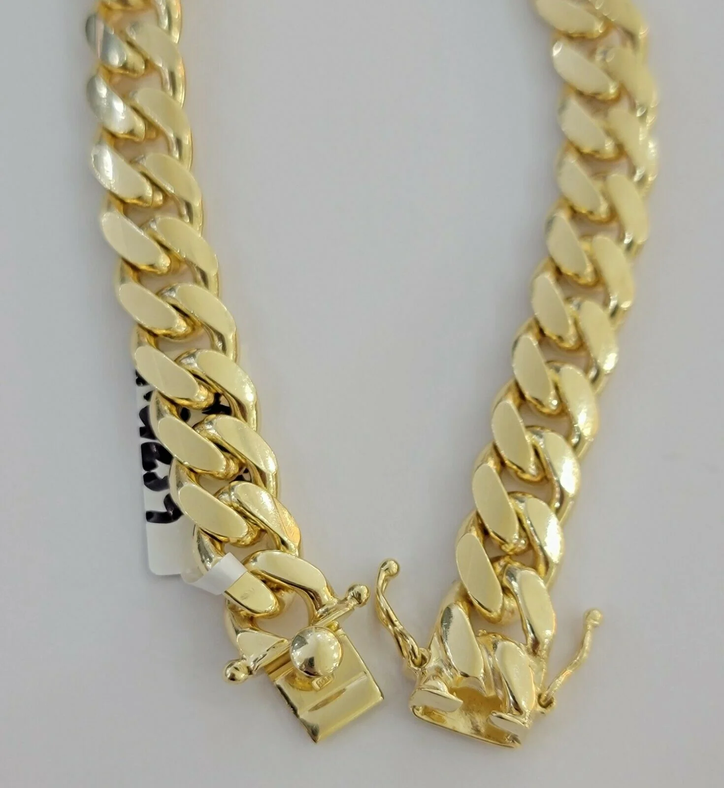 Real 10K Yellow Gold Miami Cuban Link Bracelet 11mm "9, Men's 10kt Strong SOLID