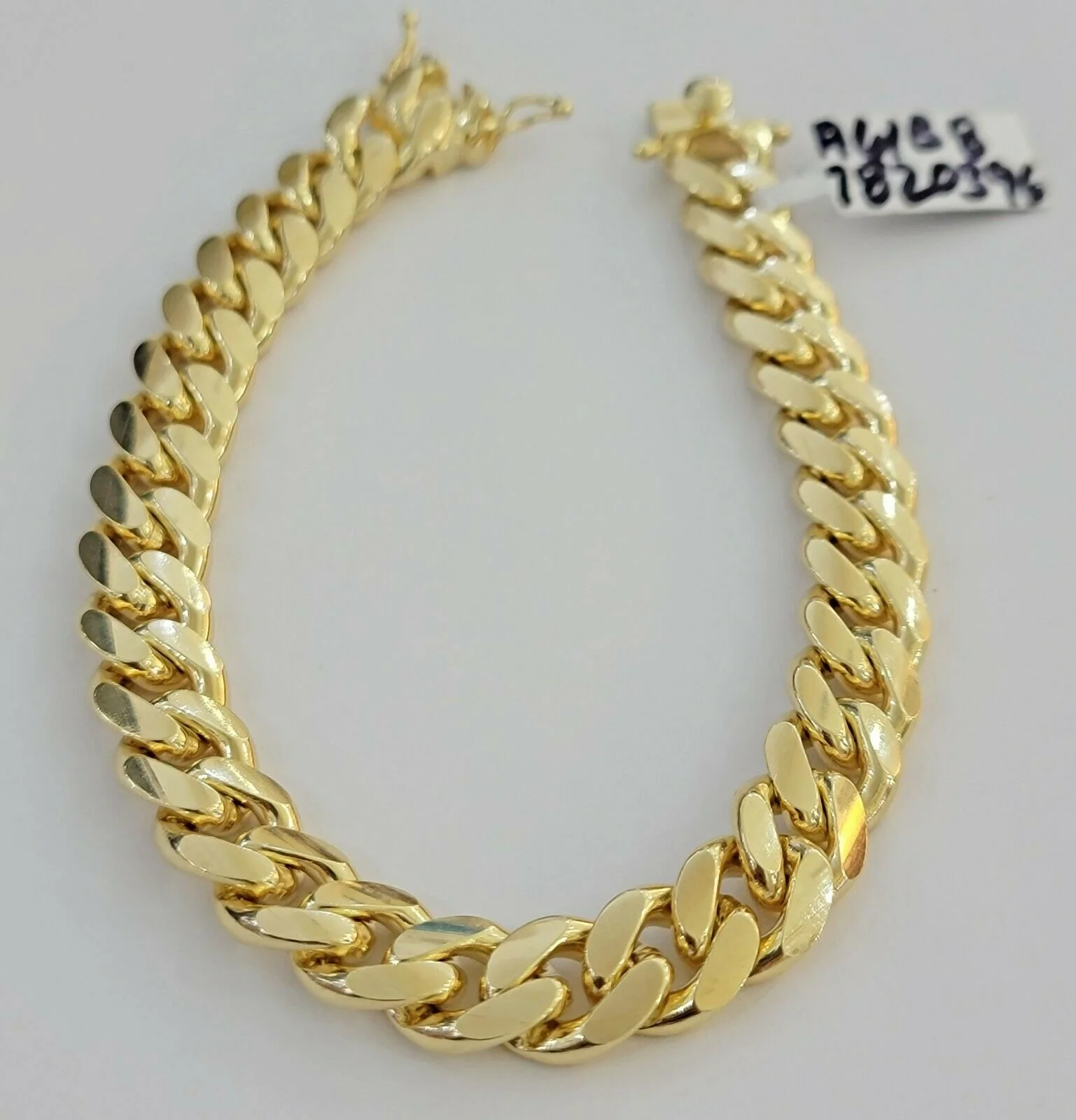 Real 10K Yellow Gold Miami Cuban Link Bracelet 11mm "9, Men's 10kt Strong SOLID - Image 2