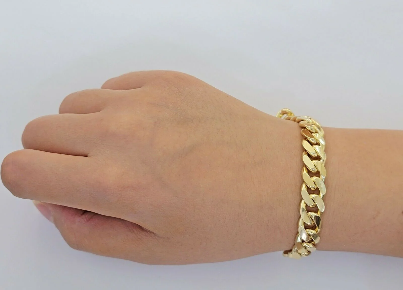 Real 10K Yellow Gold Miami Cuban Link Bracelet 11mm "9, Men's 10kt Strong SOLID - Image 3