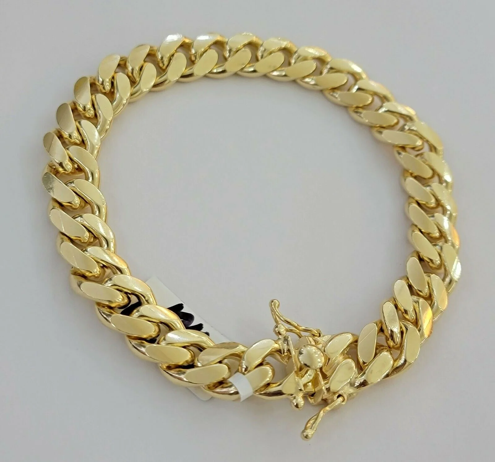 Real 10K Yellow Gold Miami Cuban Link Bracelet 11mm "9, Men's 10kt Strong SOLID - Image 4