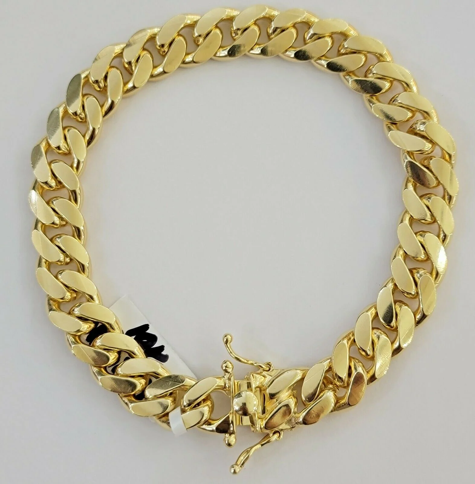 Real 10K Yellow Gold Miami Cuban Link Bracelet 11mm "9, Men's 10kt Strong SOLID - Image 6