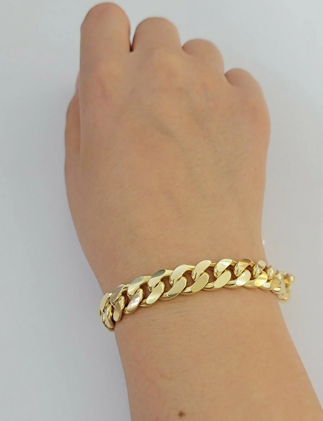 Real 10K Yellow Gold Miami Cuban Link Bracelet 11mm "9, Men's 10kt Strong SOLID - Image 7