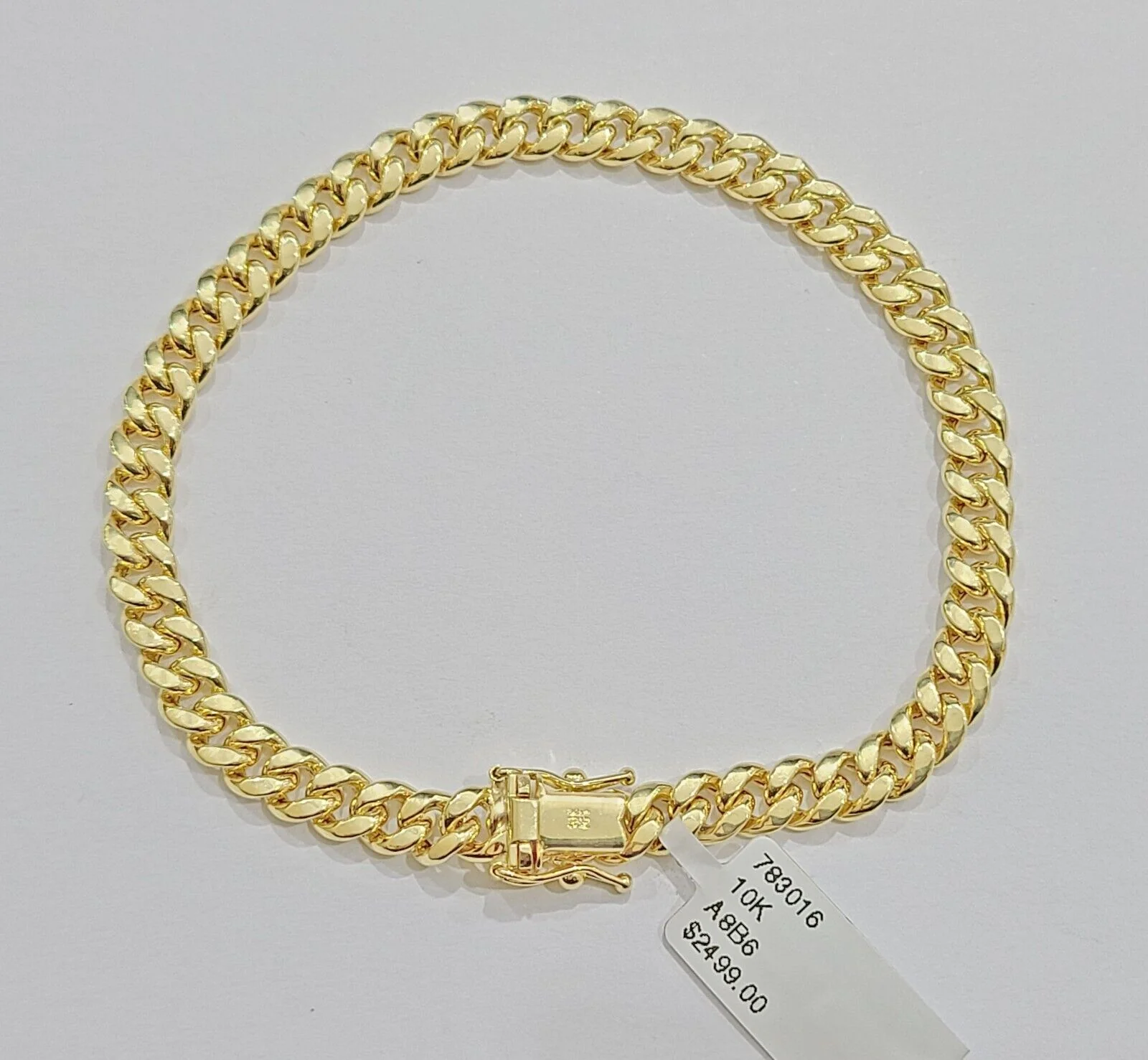 Real 10k Yellow Gold Miami Cuban Link Bracelet 7.5" inch 6mm Box Lock Men Women - Image 5
