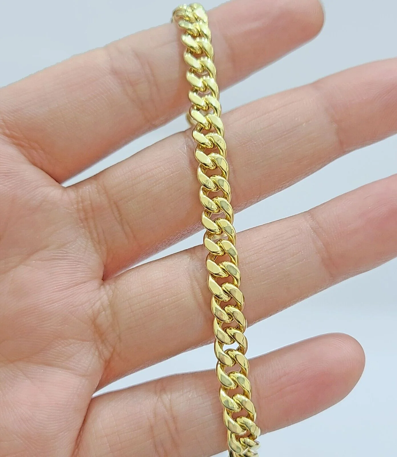 Real 10k Yellow Gold Miami Cuban Link Bracelet 7.5" inch 6mm Box Lock Men Women - Image 7