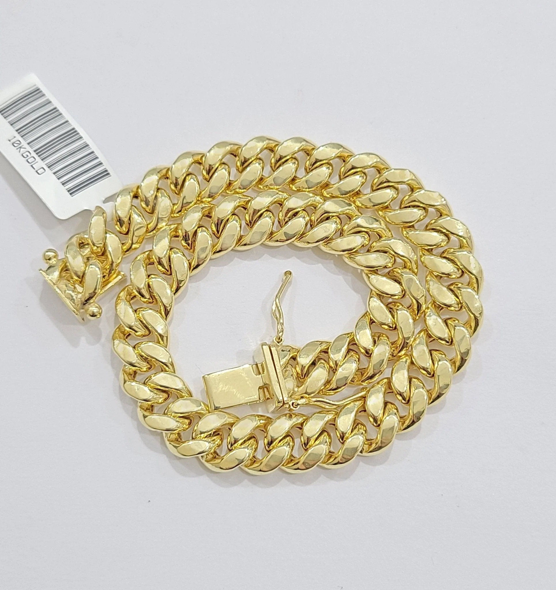 Real 10k Yellow Gold Miami Cuban Link Bracelet 9.5" inch 8mm 10kt Box Lock Men - Image 3