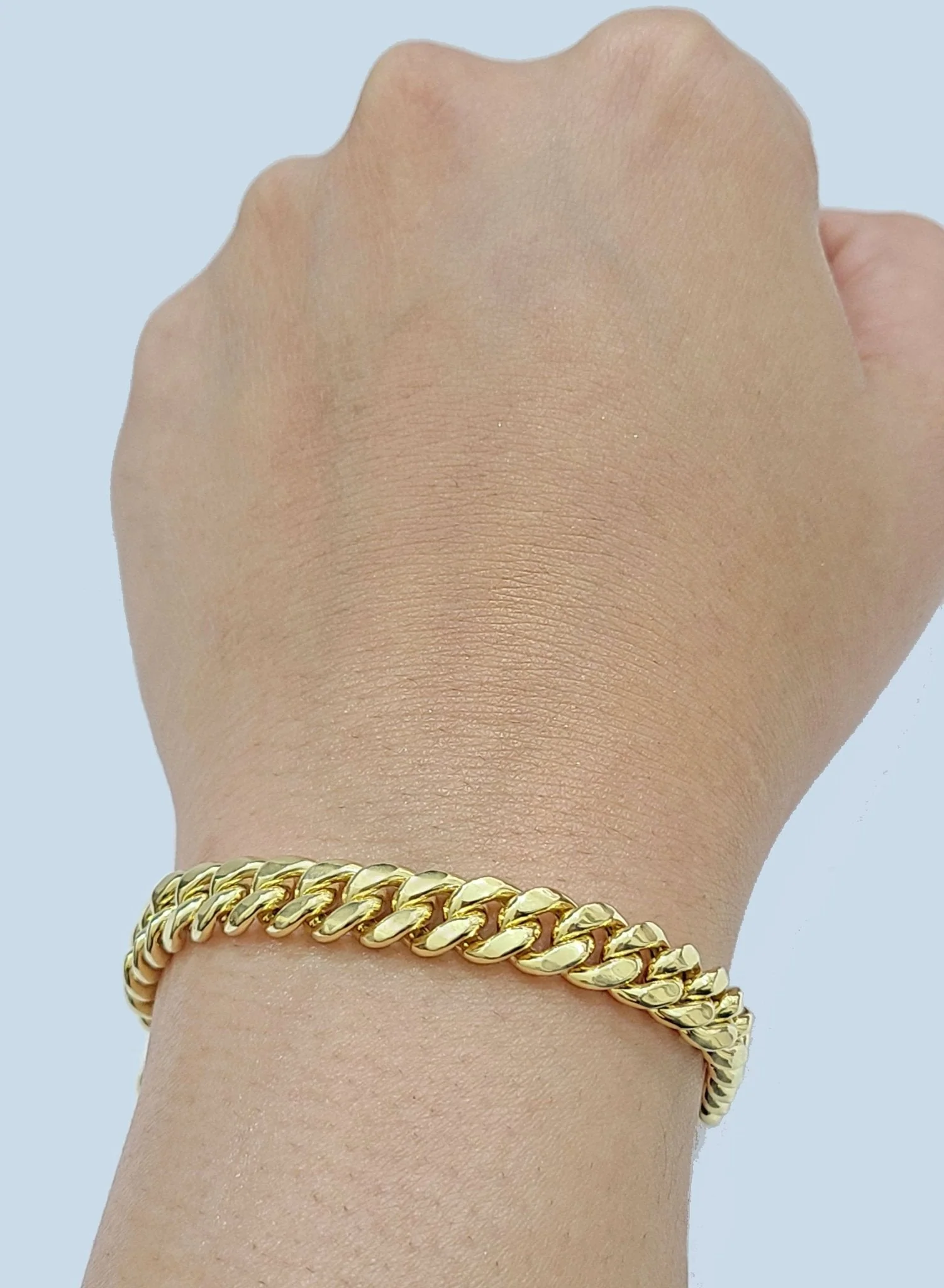 Real 10k Yellow Gold Miami Cuban Link Bracelet 9" inch 8mm 10kt Box Lock Men - Image 7