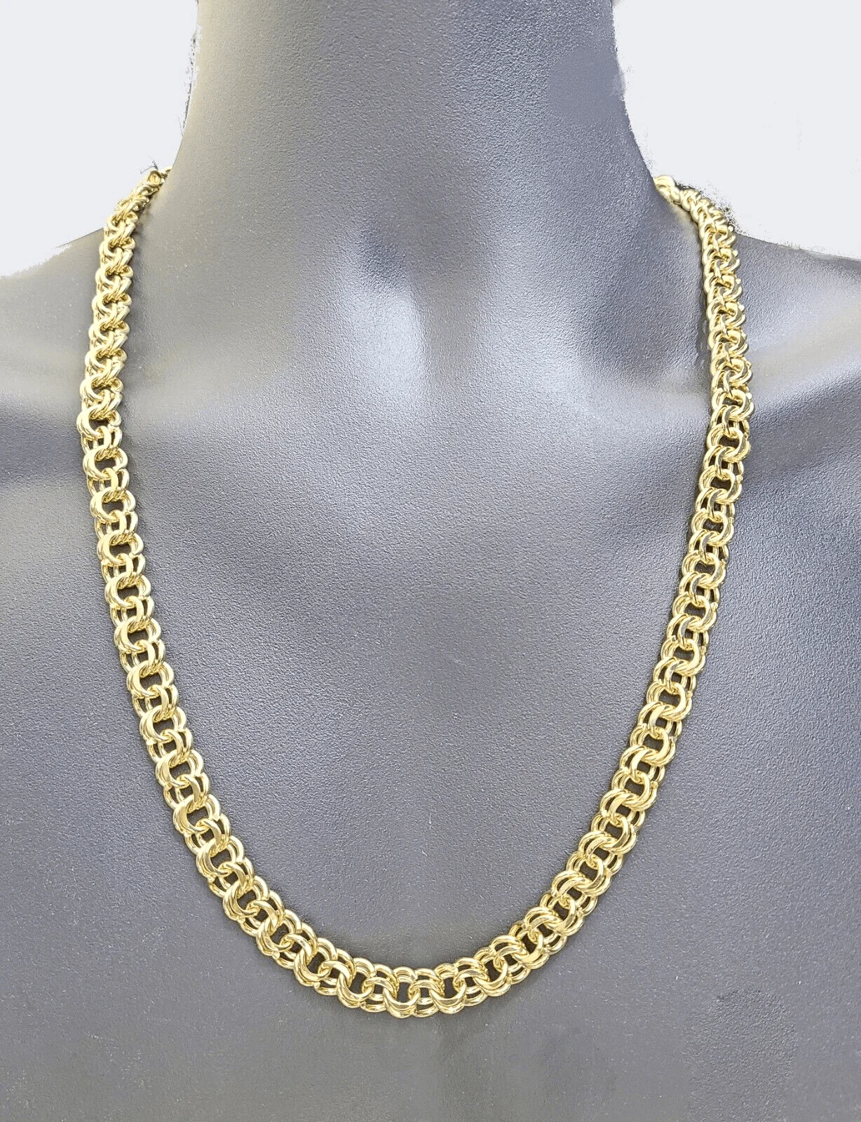 Real 10k Yellow Gold Necklace 10mm Chino Chain 26'' inches Unisex