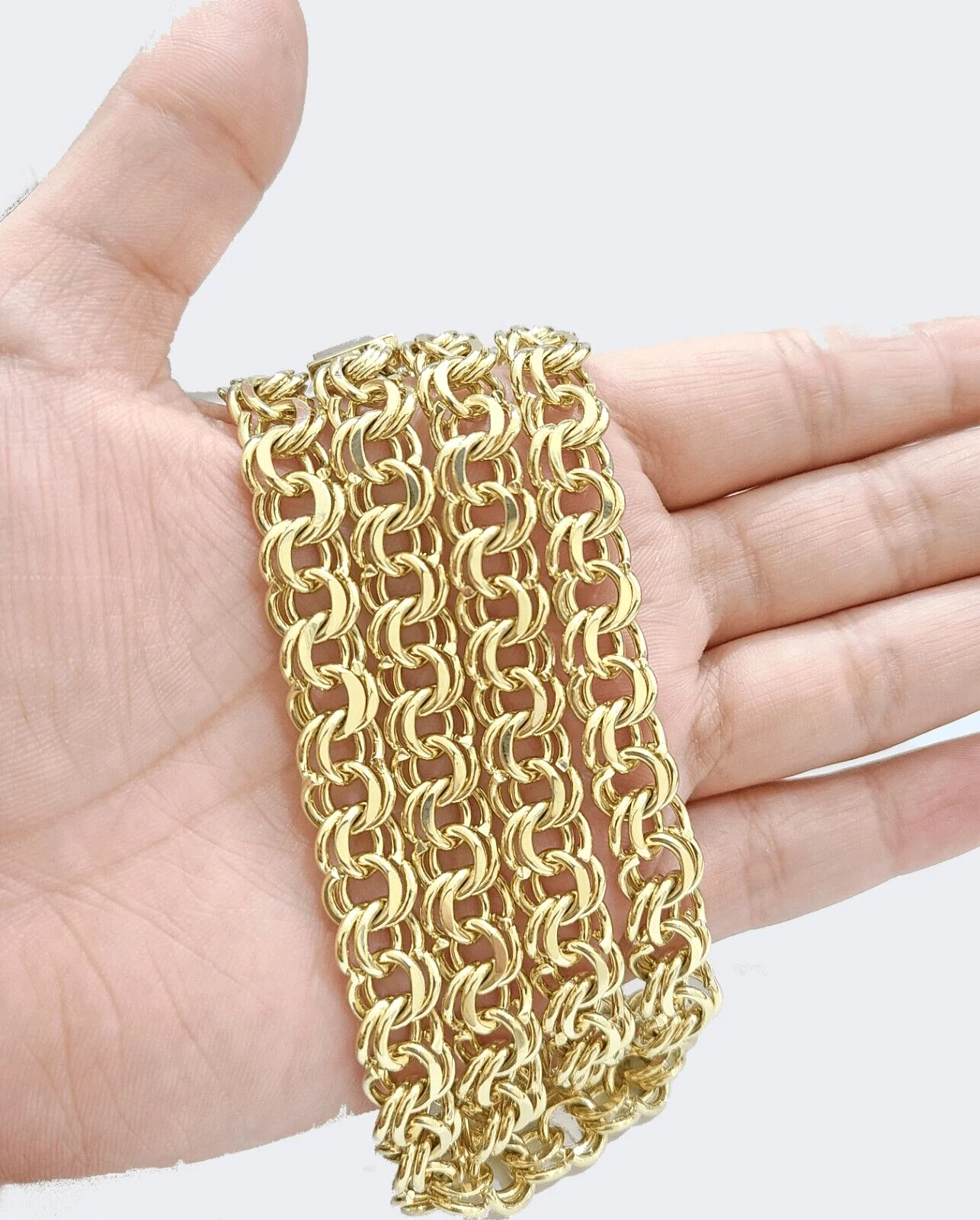 Real 10k Yellow Gold Necklace 10mm Chino Chain 26'' inches Unisex - Image 2