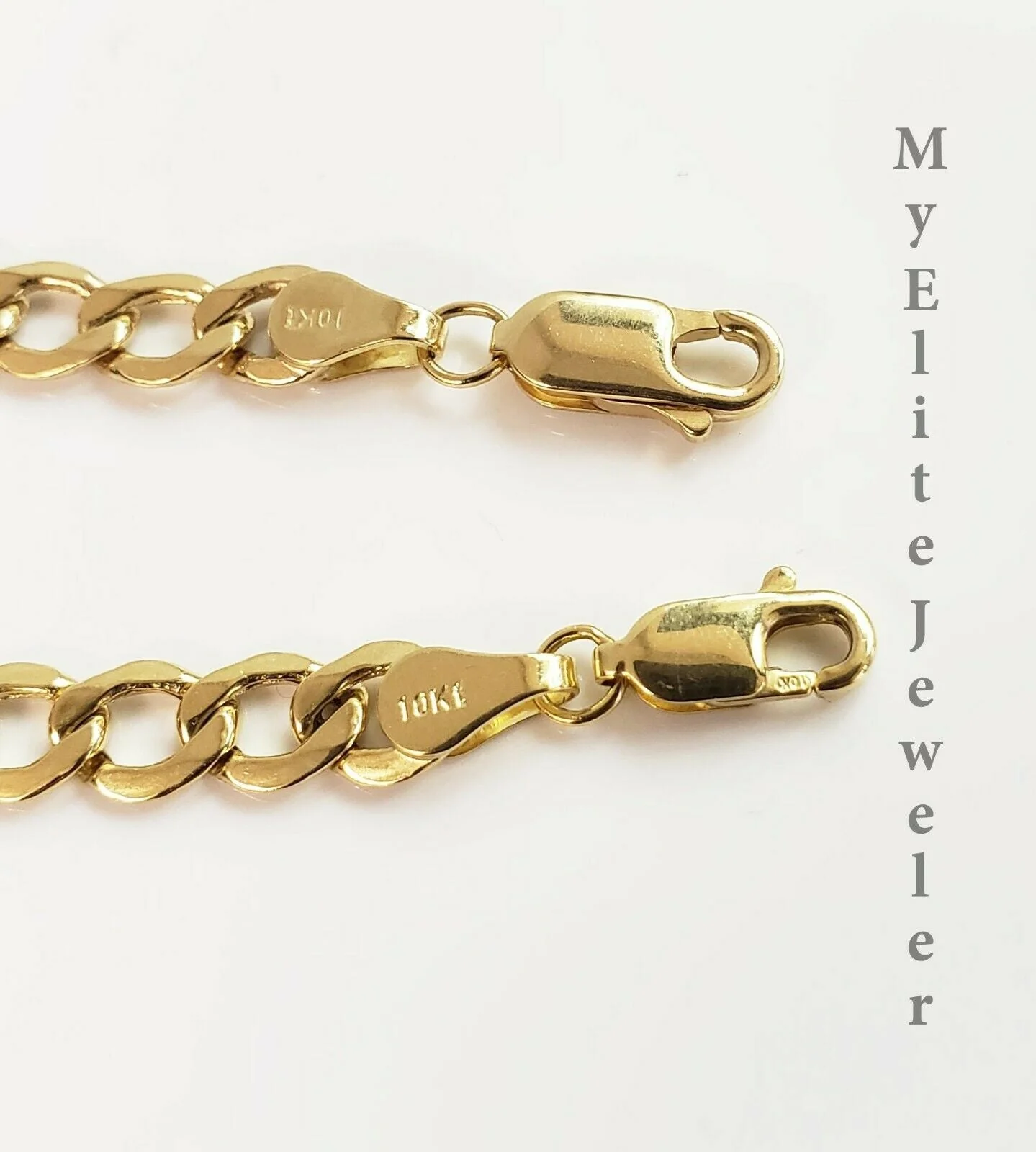 REAL 10k Yellow Gold Necklace 5mm Cuban Curb Link 18" 20" 22 24 26 28 Inch Chain - Image 7