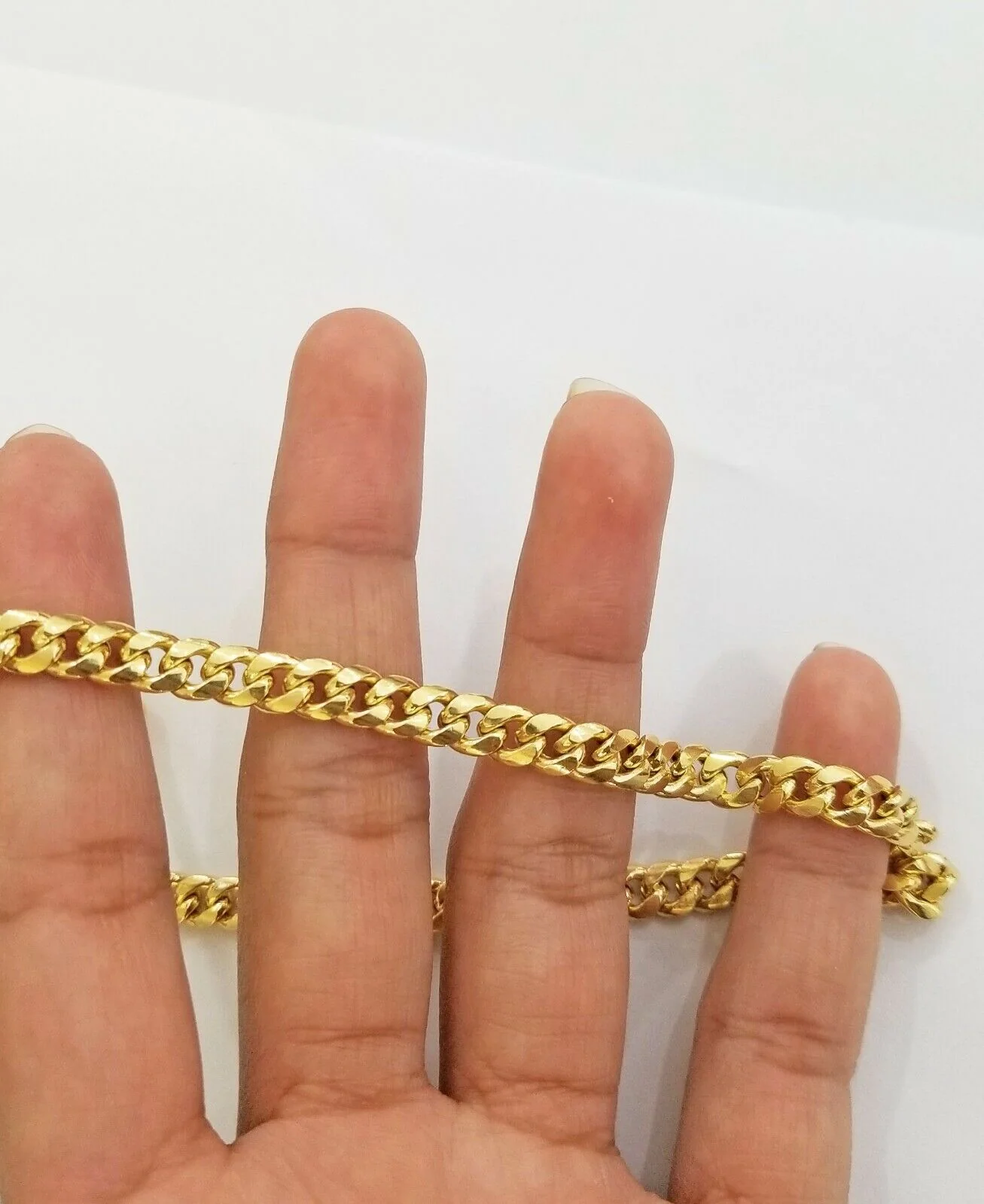 Real 10k Yellow Gold necklace Miami Cuban Link Chain 6mm Mens 10kt 24" Box Lock - Image 6