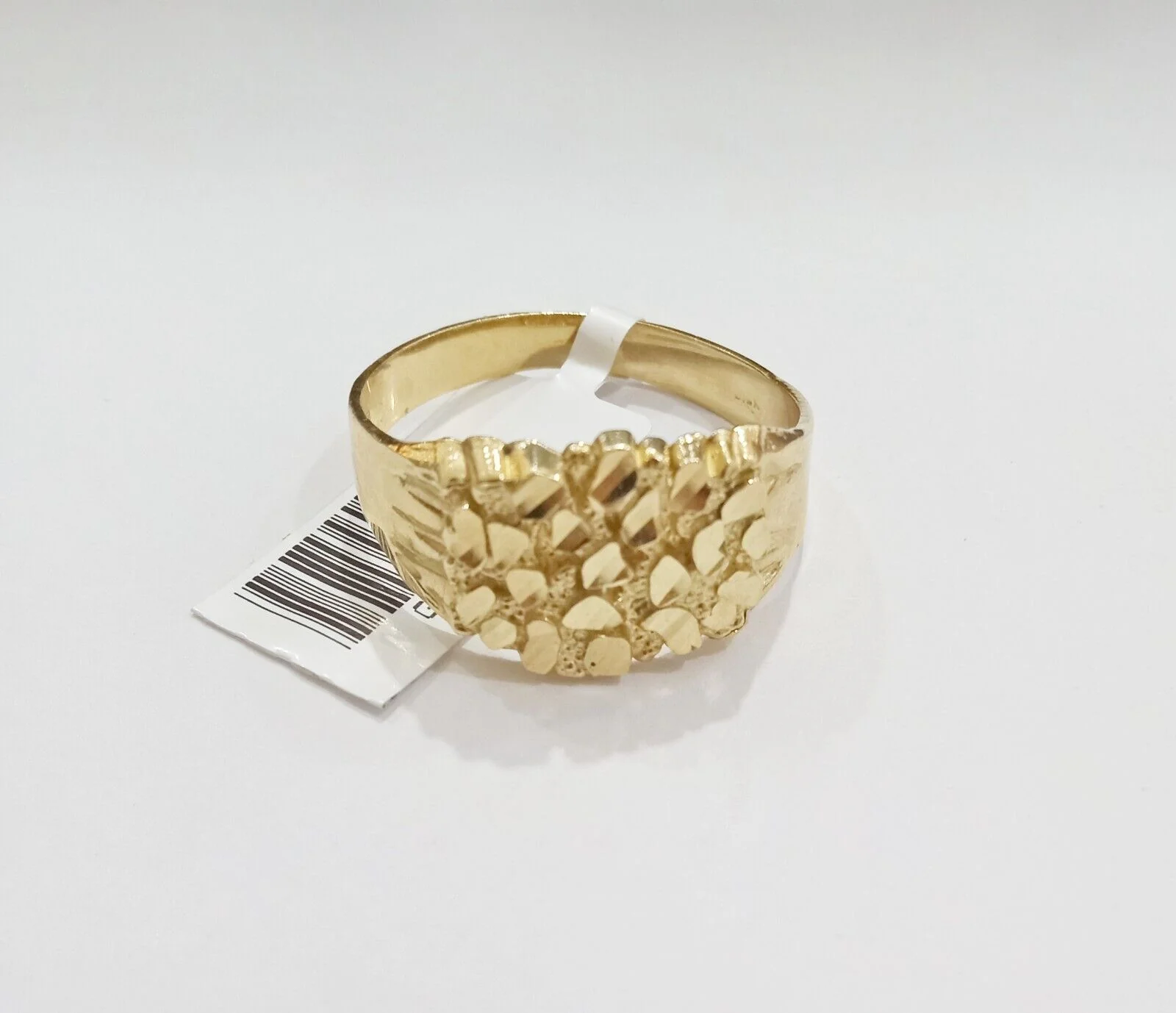 Real 10k Yellow Gold Nugget Ring Band All Sizes 10kt gold Casual  Pinky - Image 2