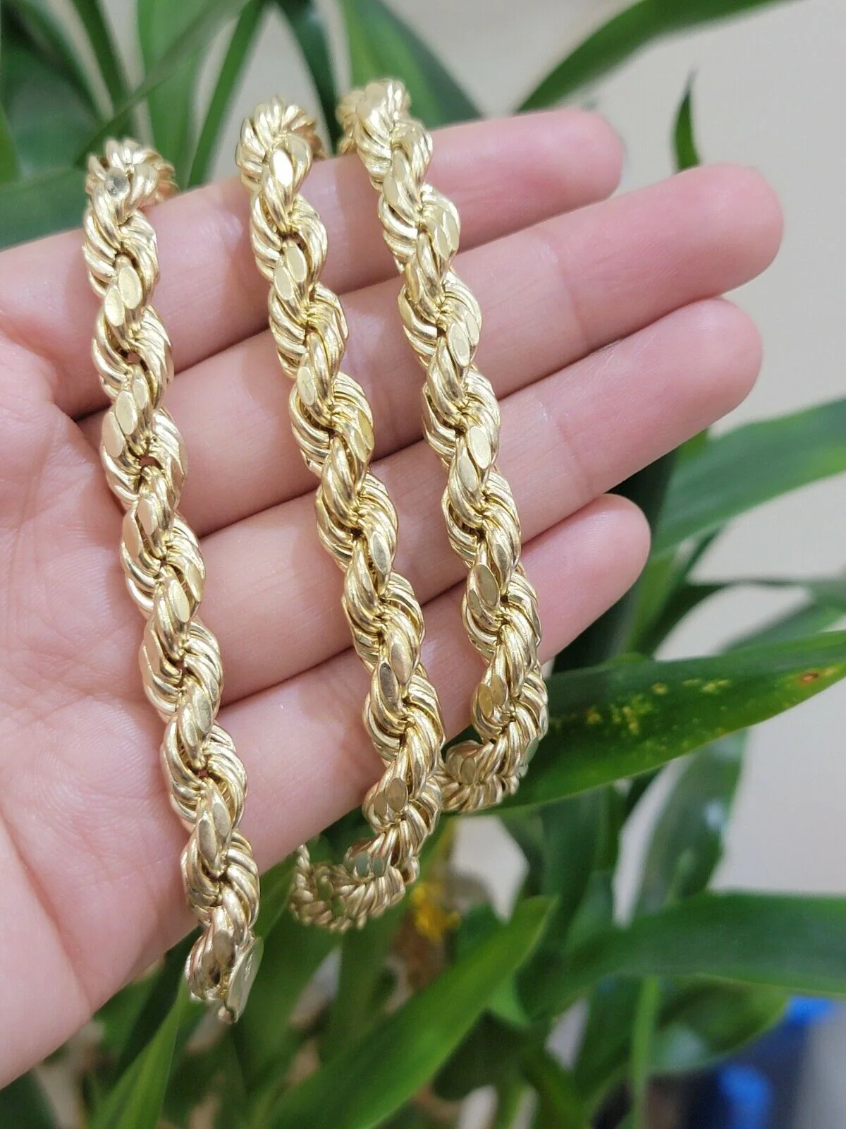 Real 10k Yellow Gold Rope Chain 28" Inch 8mm Thick Men's Necklace 10kt Gold - Image 6