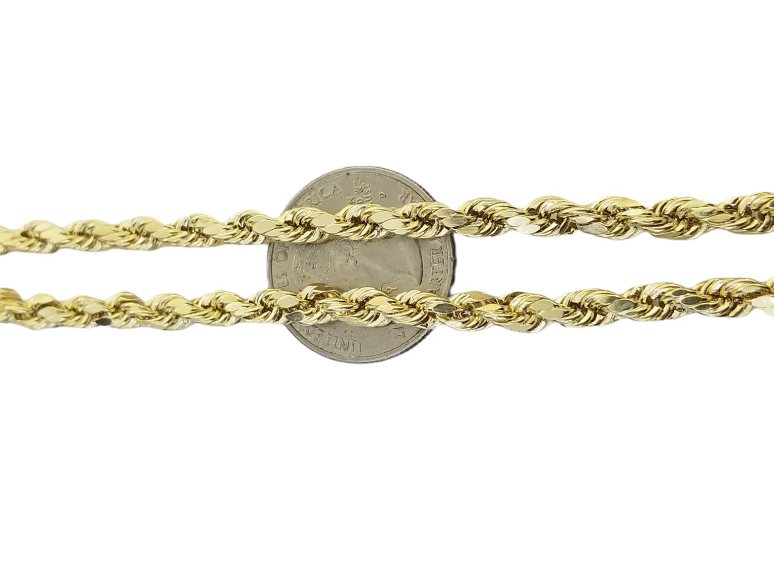 Real 10K Yellow Gold Rope Chain Necklace 26 Inch 3mm- 10mm Real 10k Men Women - Image 19
