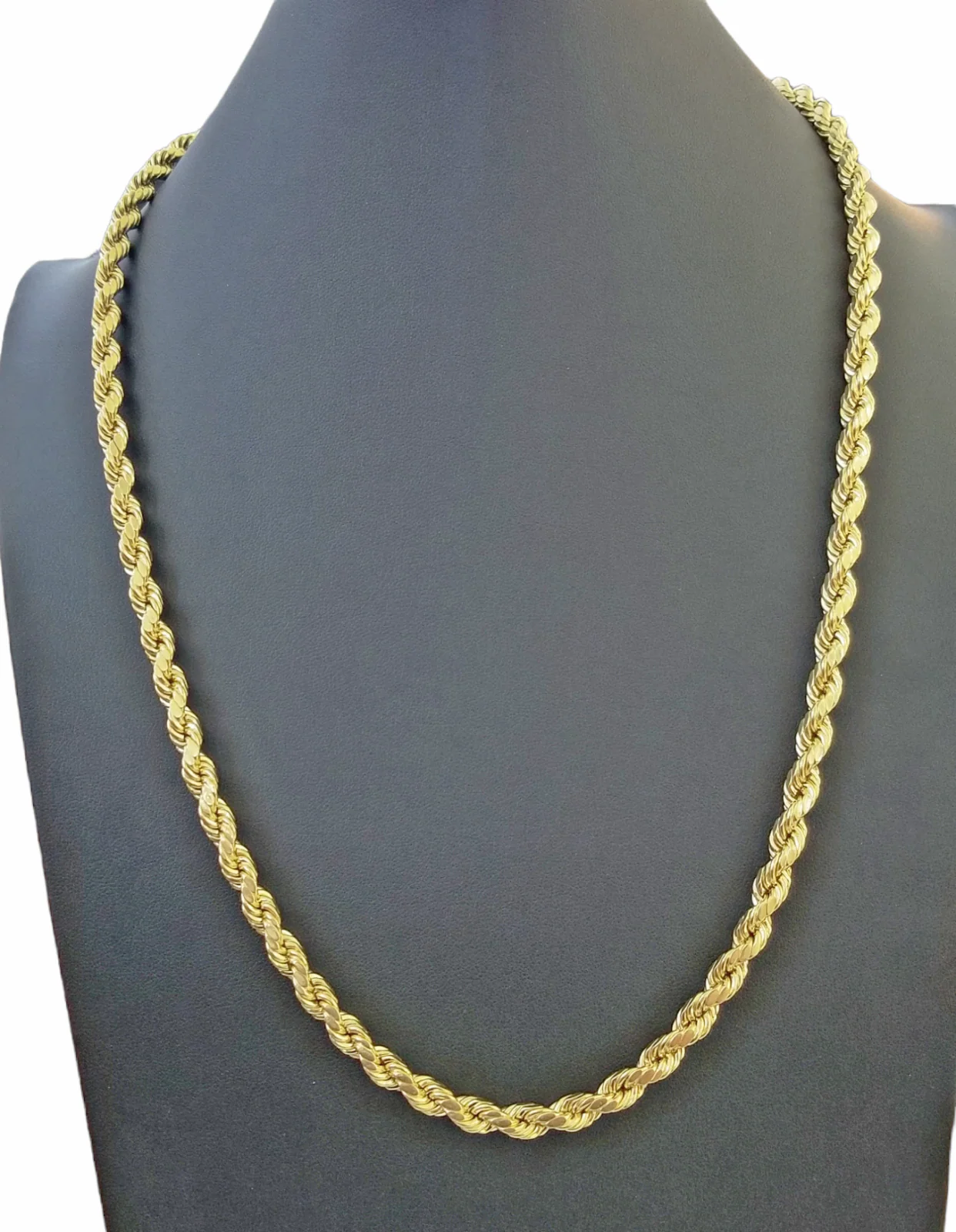 Real 10K Yellow Gold Rope Chain Necklace 26 Inch 3mm- 10mm Real 10k Men Women - Image 4