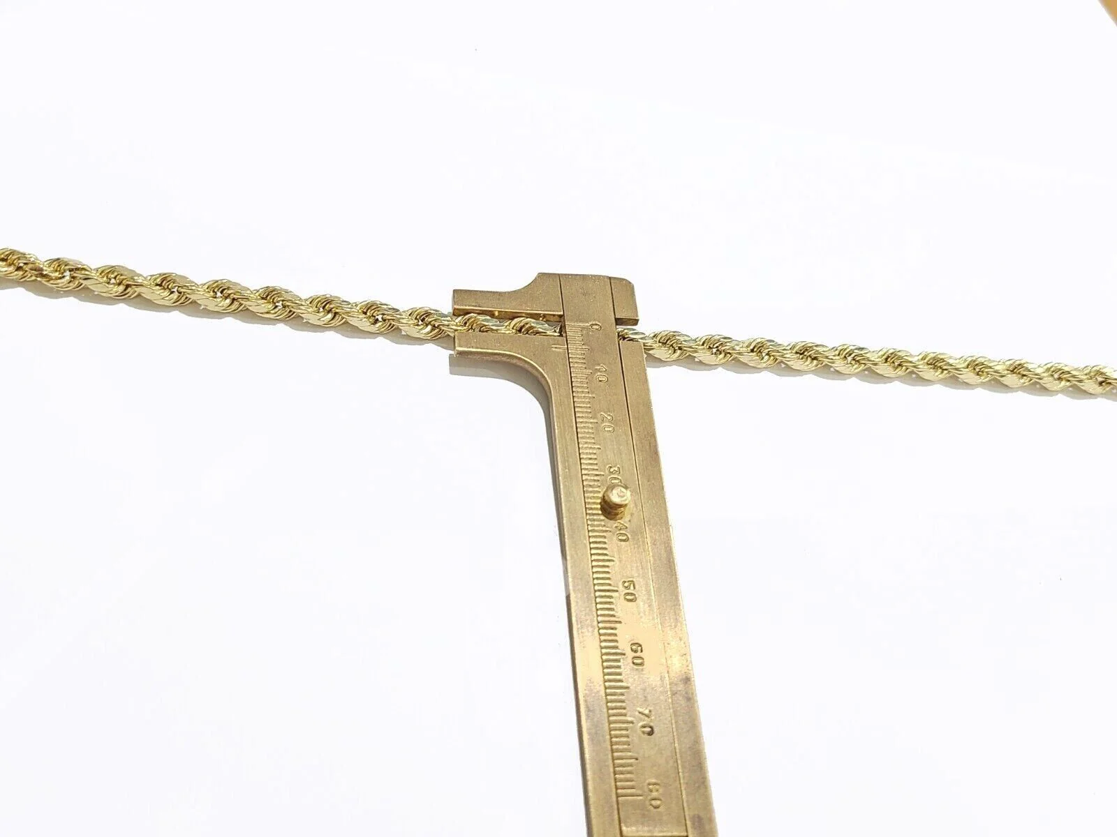 Real 10K Yellow Gold Rope Chain Necklace 5mm Necklace 18" - 30 Inch 10kt Mens - Image 3