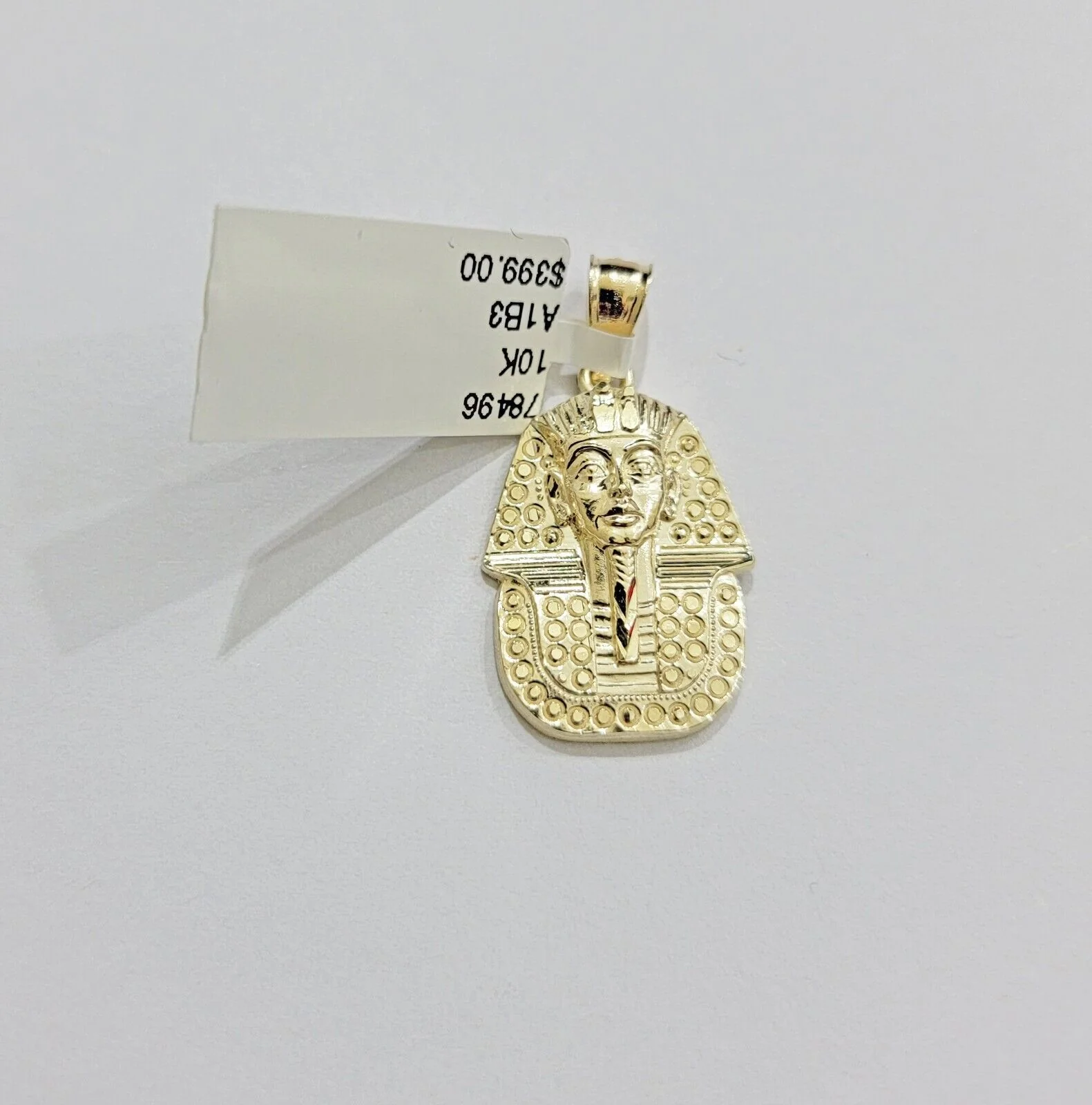 Real 10k Yellow Gold Rope Chain & Pharoah Head Pendant 2.5mm 18-26 inch Necklace - Image 10