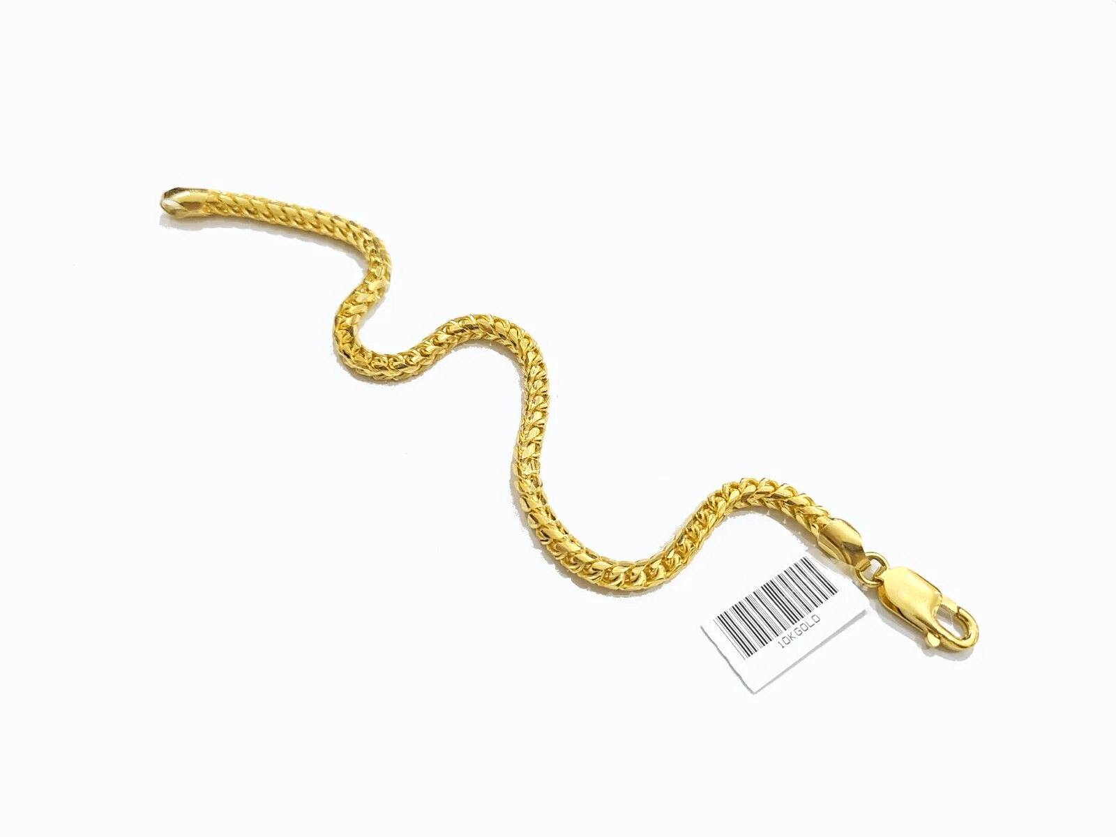 Real 10kt Solid Yellow Gold Franco Bracelet Unisex 8'' Inches 4mm - Image 3
