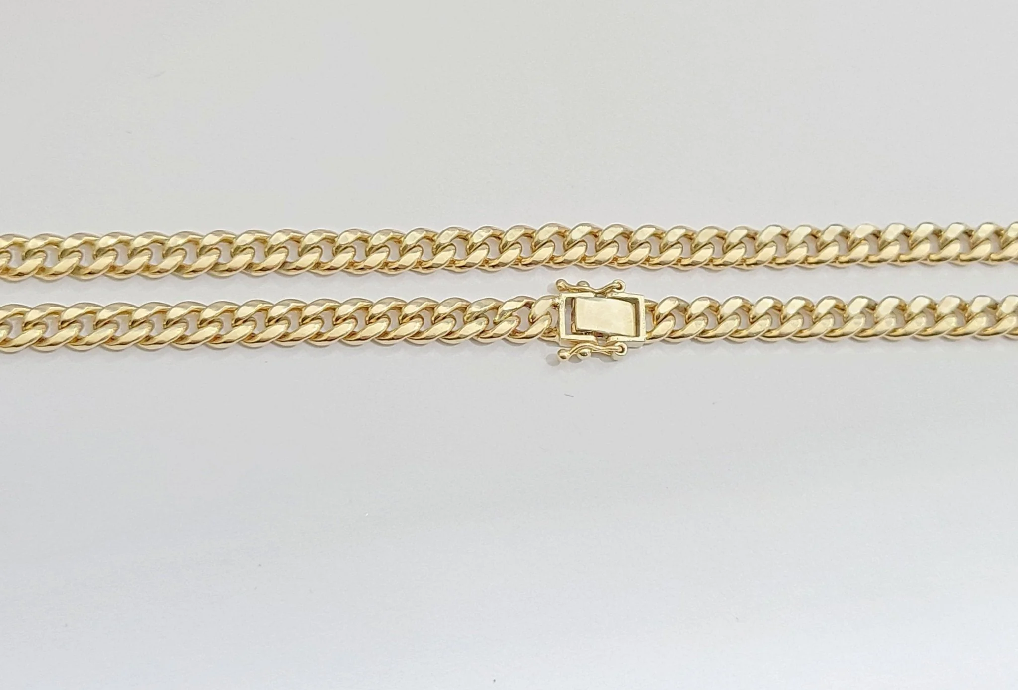 Real 10kt Yellow Gold Miami Cuban Link Chain 10k Necklace 18 Inches 4mm Box Lock - Image 4